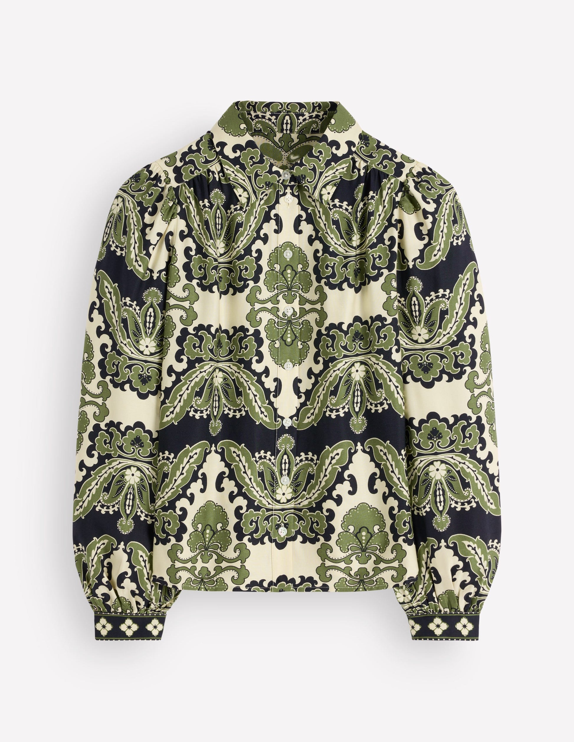 Long Sleeve Printed Shirt-Multi, Blossoming Gardenia-6