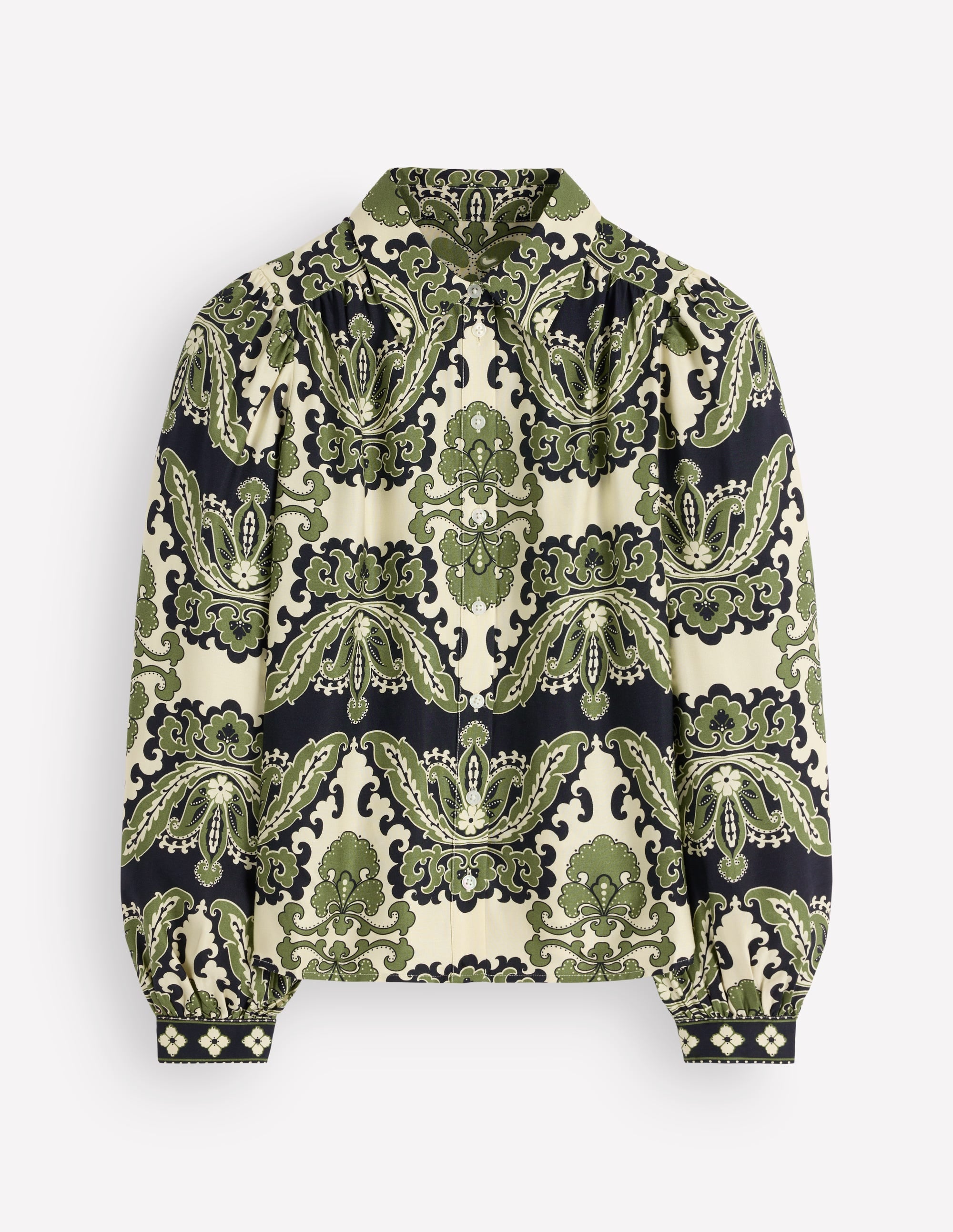 Long Sleeve Printed Shirt-Multi, Blossoming Gardenia - Image 5