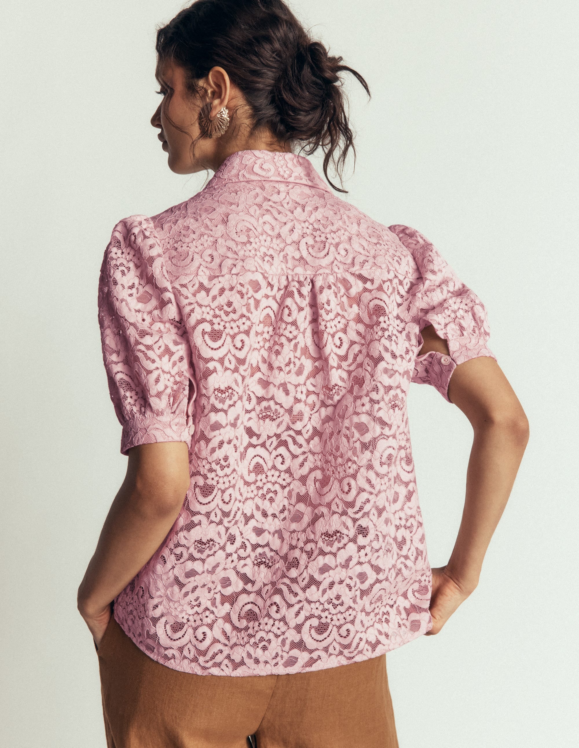 SS Lace Top-Pink Violet - Image 3