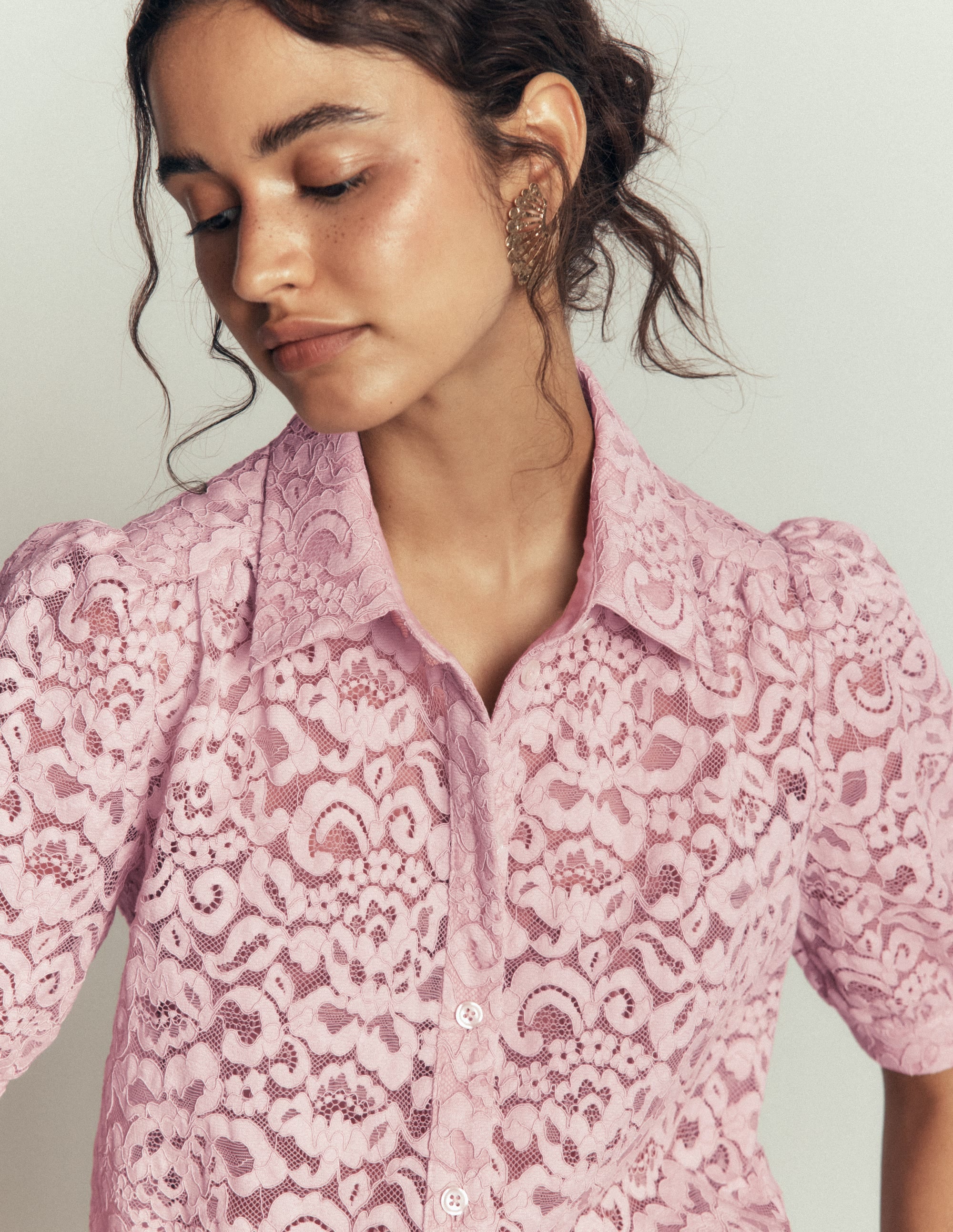 SS Lace Top-Pink Violet - Image 5