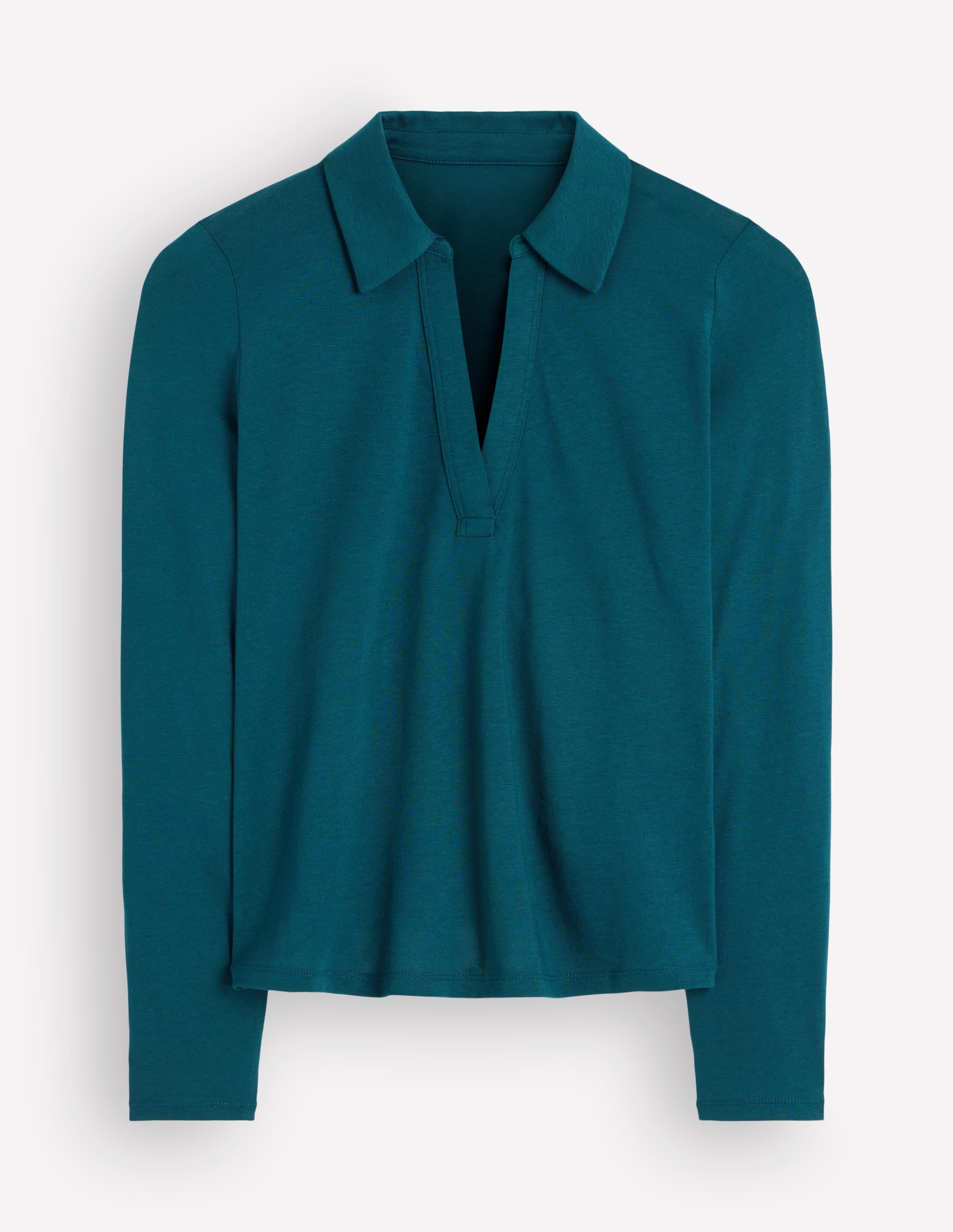 Supersoft Open Collar Shirt-Midnight Teal - Image 4