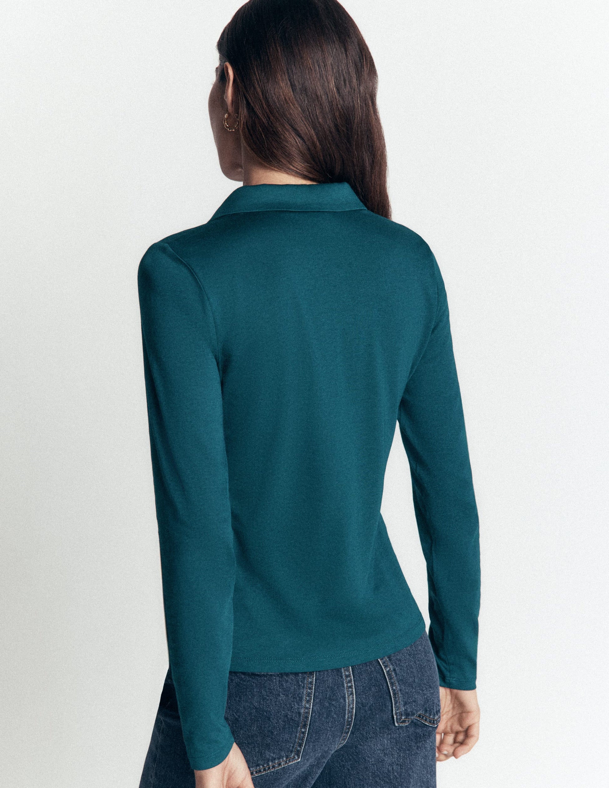 Supersoft Open Collar Shirt-Midnight Teal-3