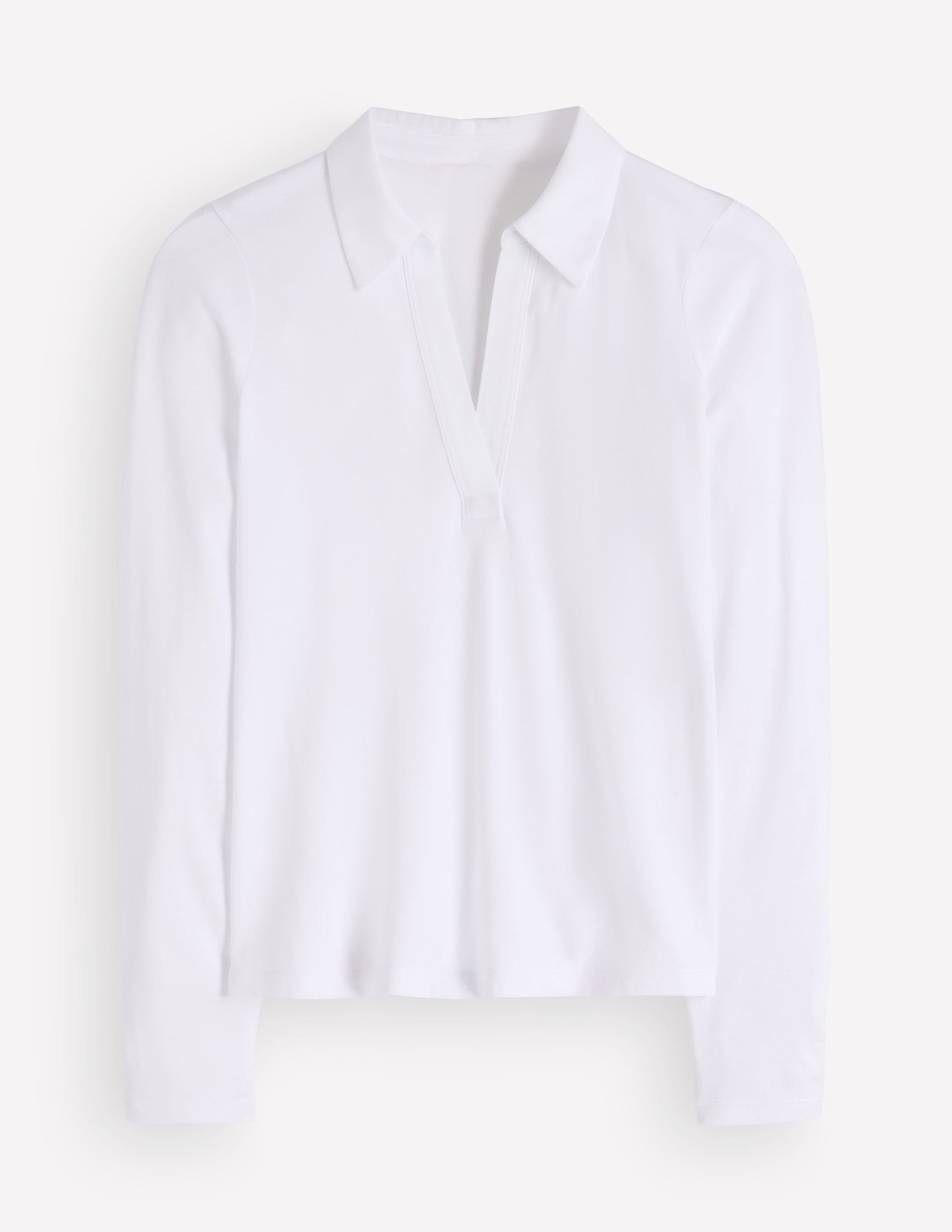 Supersoft Open Collar Shirt-White-6