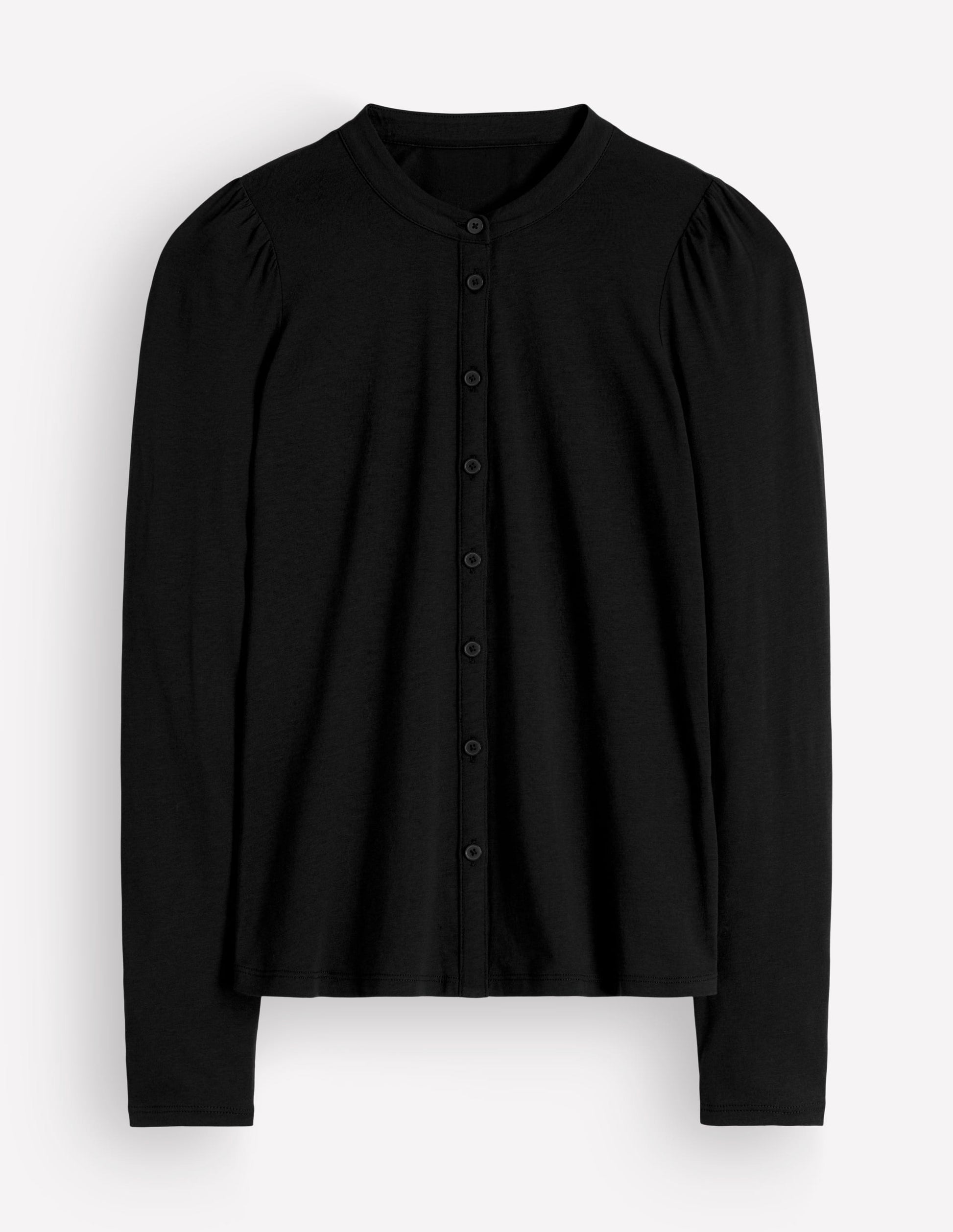 Supersoft Puff Sleeve Shirt-Black-5