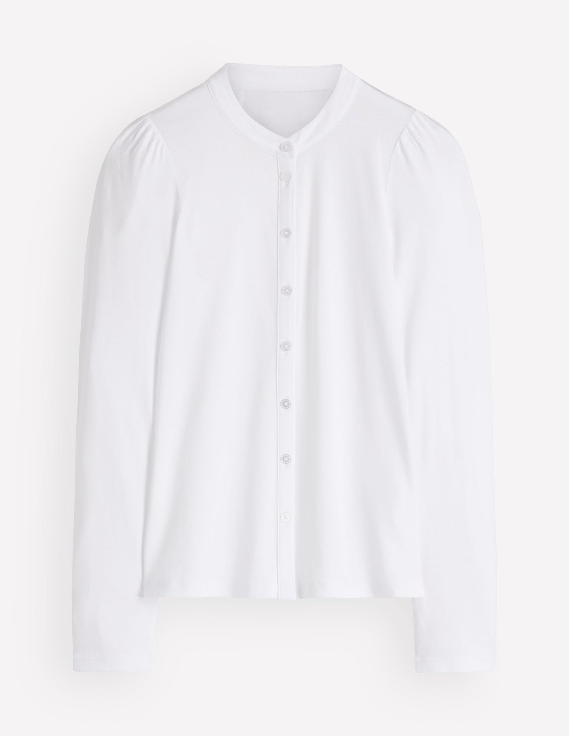 Supersoft Puff Sleeve Shirt-White-5