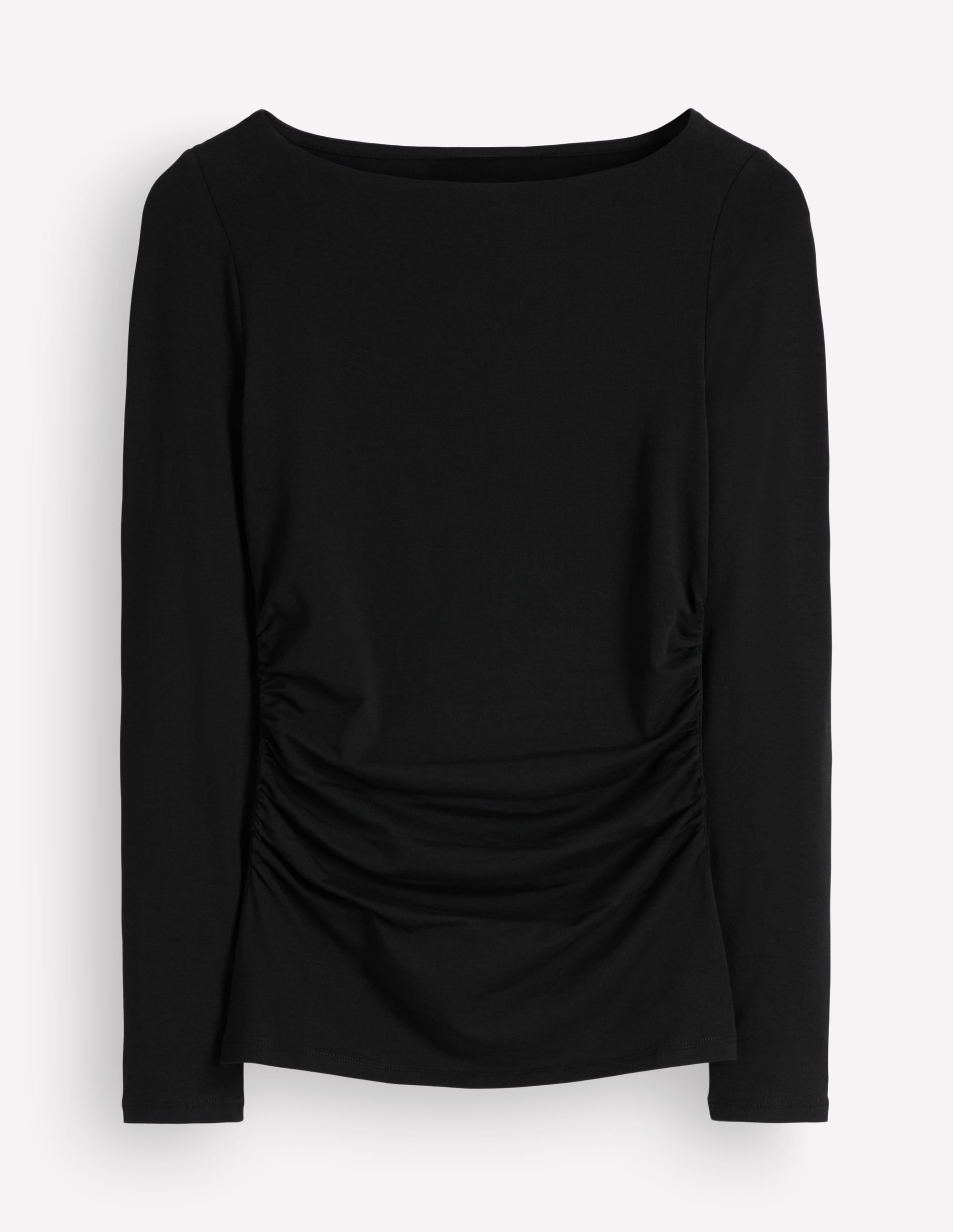 Gathered Detail Long sleeve-Black - Image 5