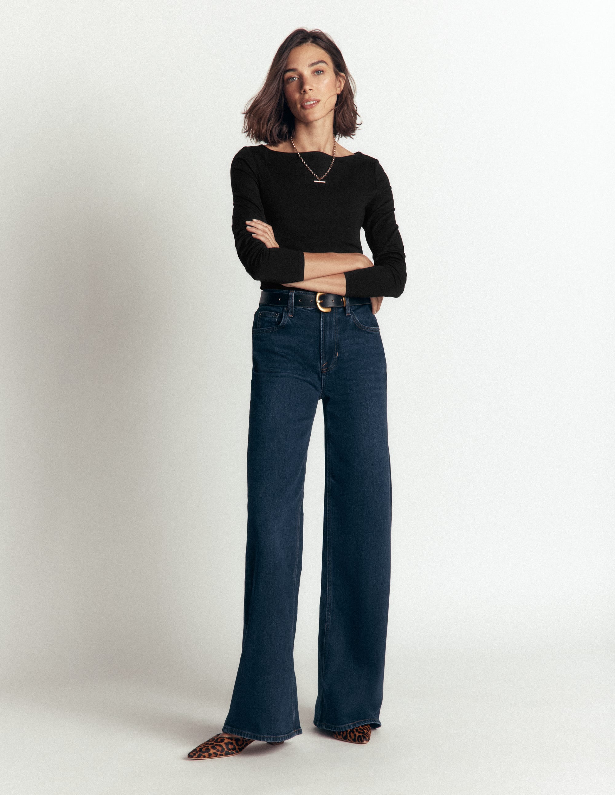 Gathered Detail Long sleeve-Black - Image 4