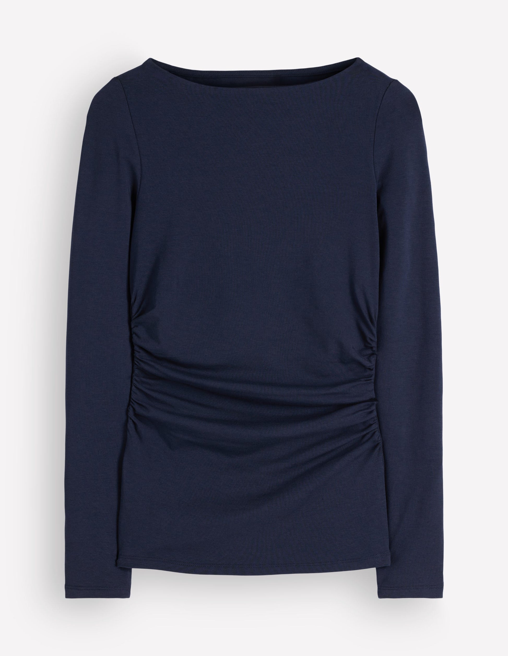 Gathered Detail Long sleeve-Navy-7
