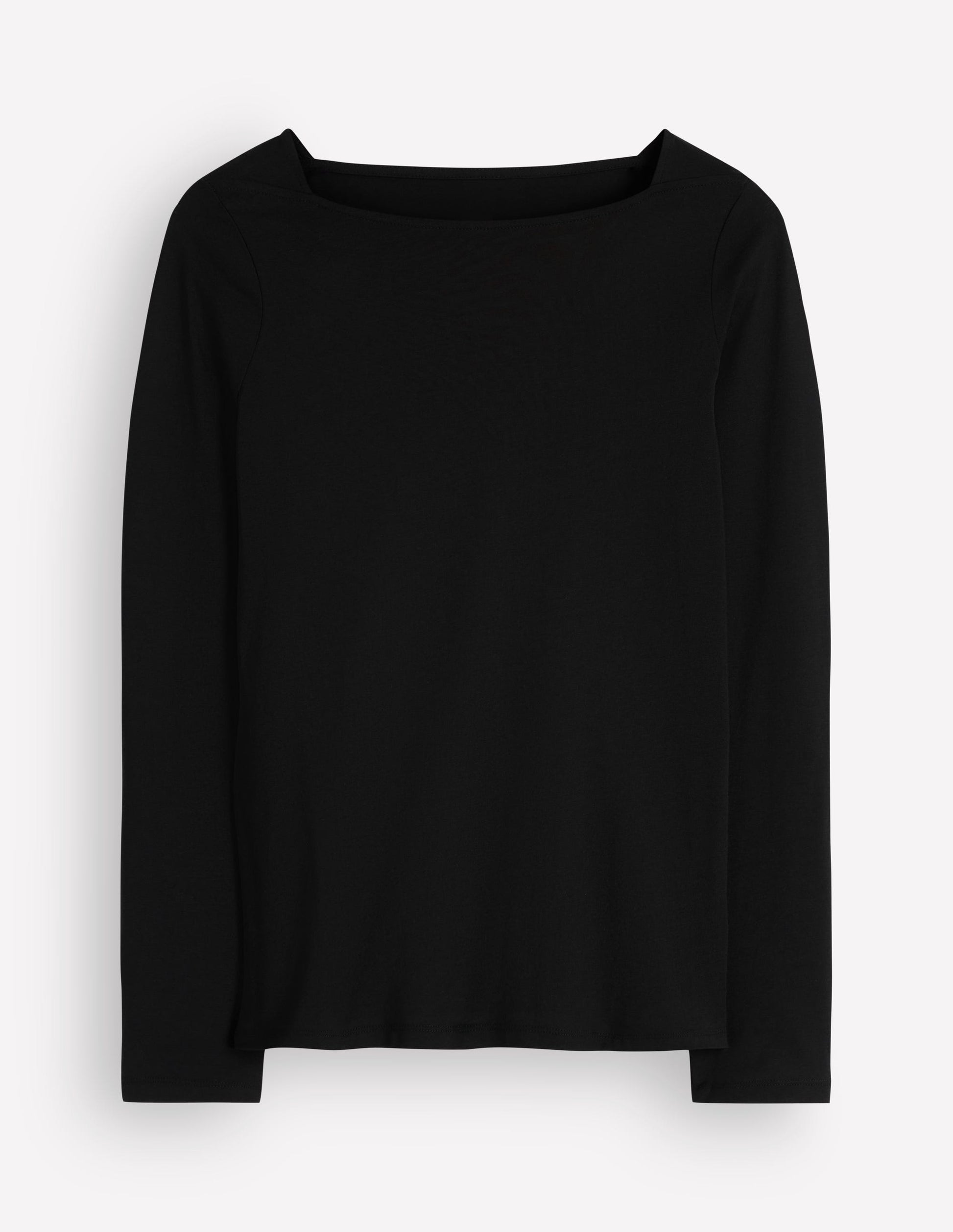 Square Neck Long Sleeve-Black-4
