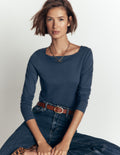 Square Neck Long Sleeve-Midnight Ocean