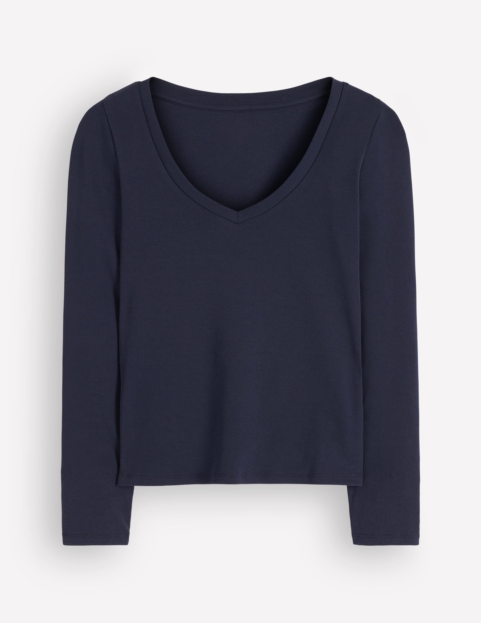Annie Essential V Neck Top-Navy - Image 5
