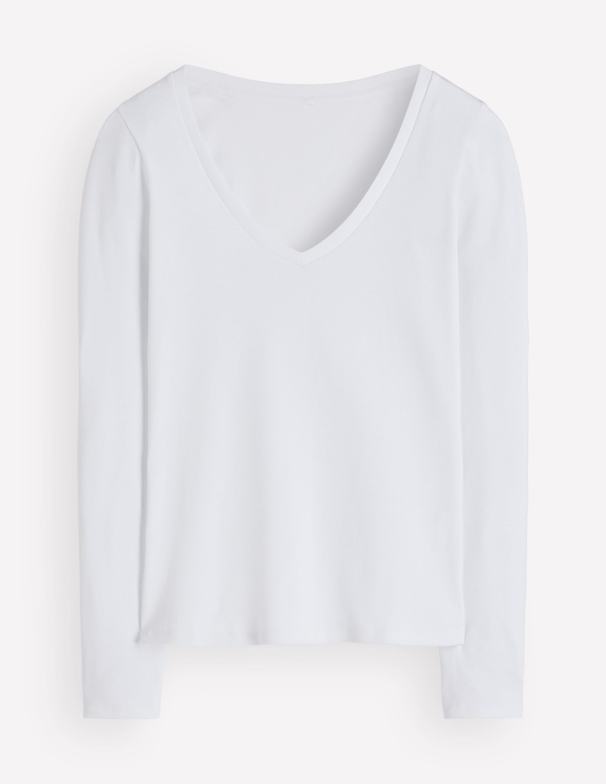 Annie Essential V Neck Top-White - Image 6