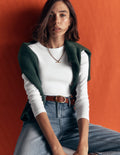 Annie Essential Crew Neck Top-White