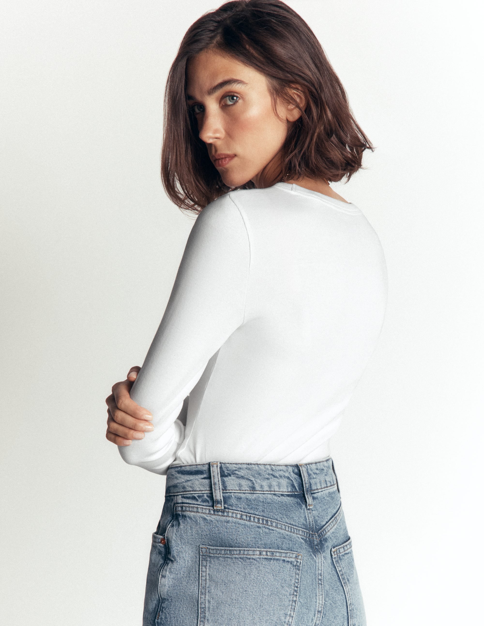 Annie Essential Crew Neck Top-White - Image 3