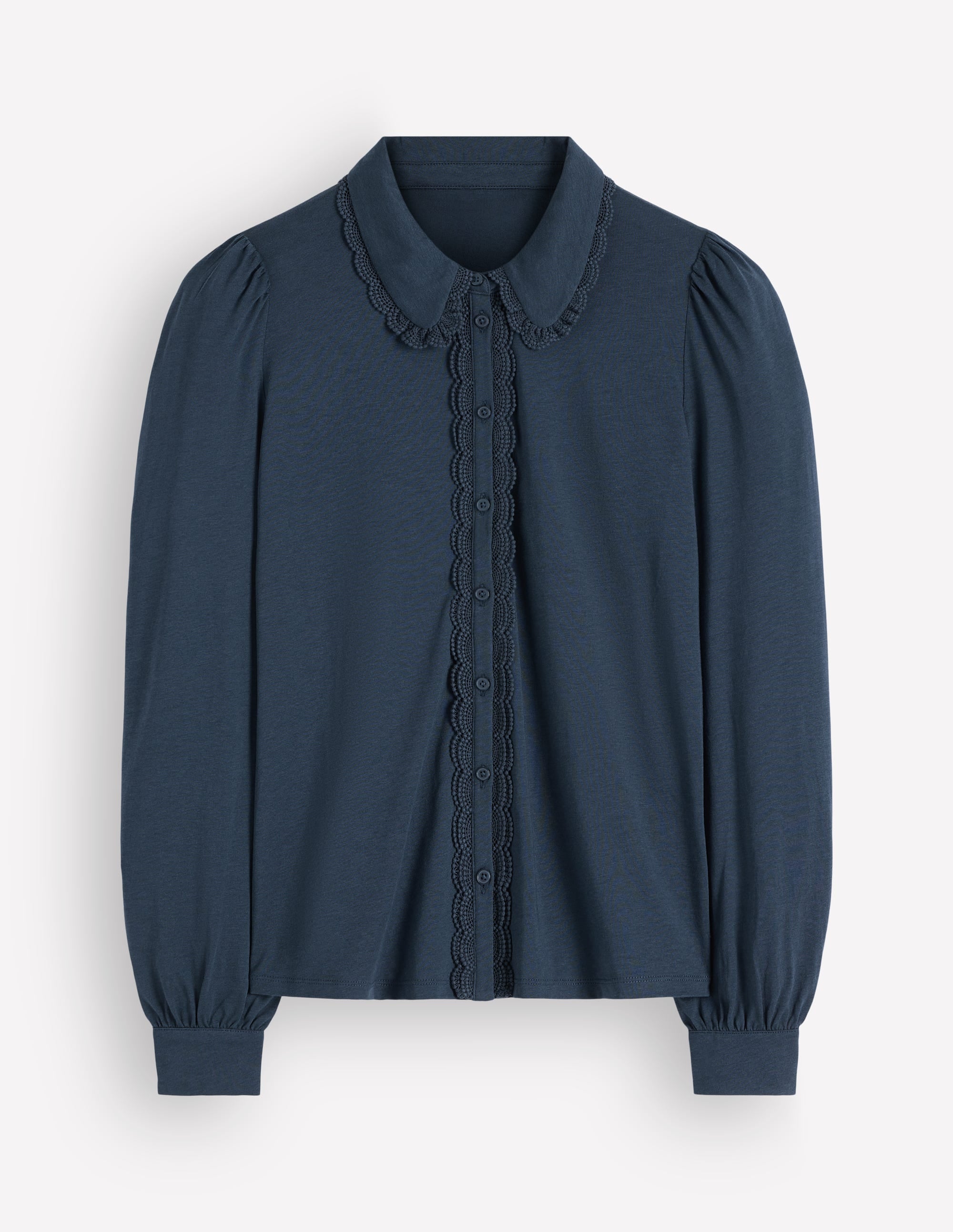 Lace Frill Blouse-Moonlit Ocean - Image 7