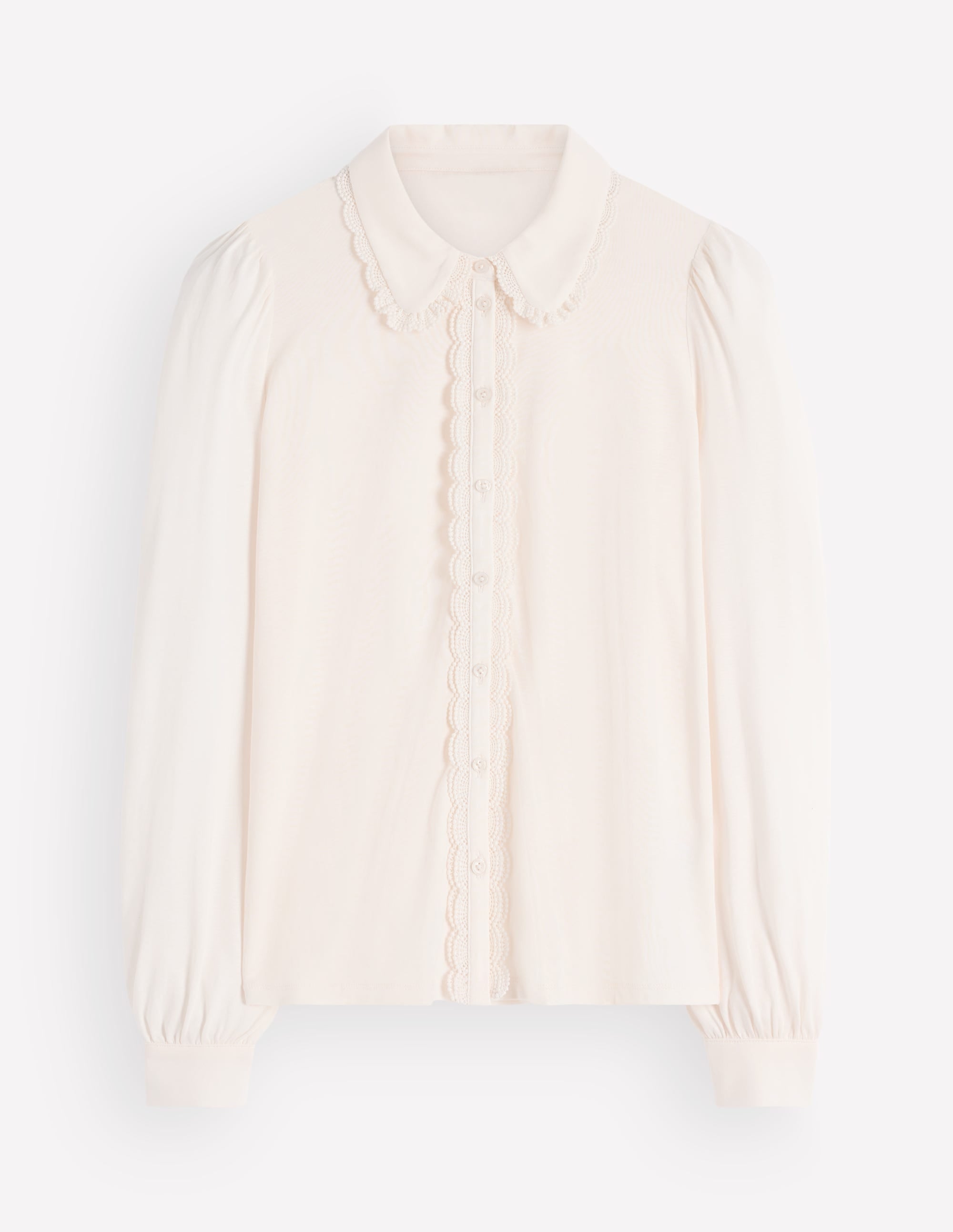 Lace Frill Blouse - Ivory | Boden USA