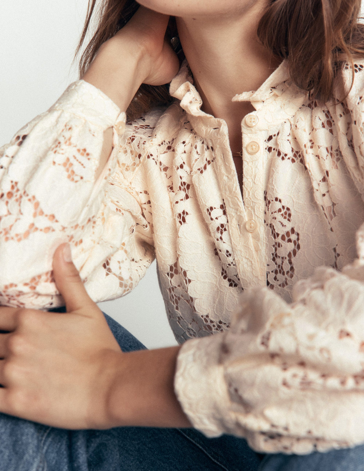 Erica Lace Top-Ivory - Image 3