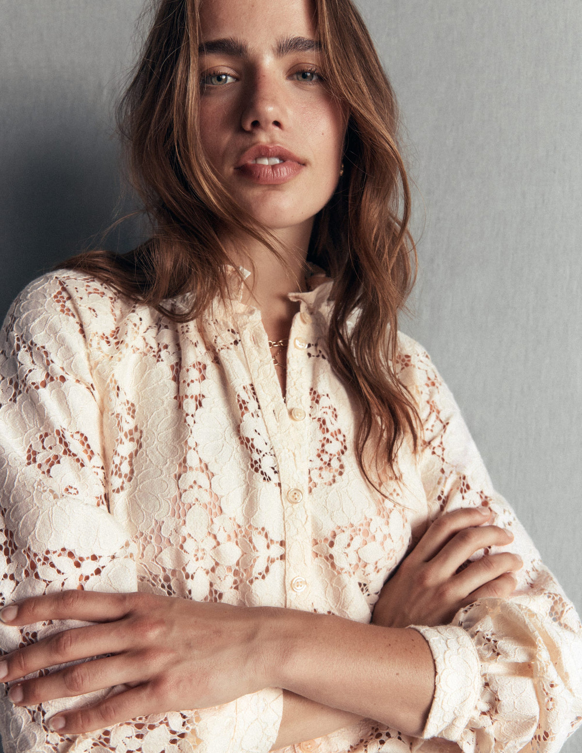 Erica Lace Top-Ivory - Image 1