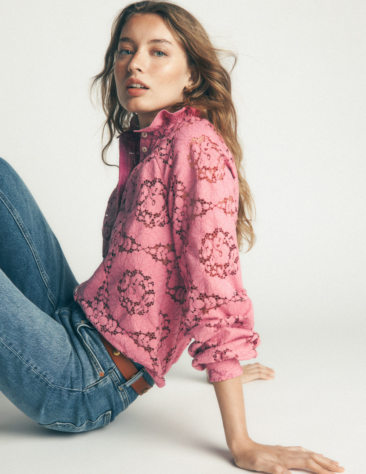 Erica Lace Top-Heather Rose-6