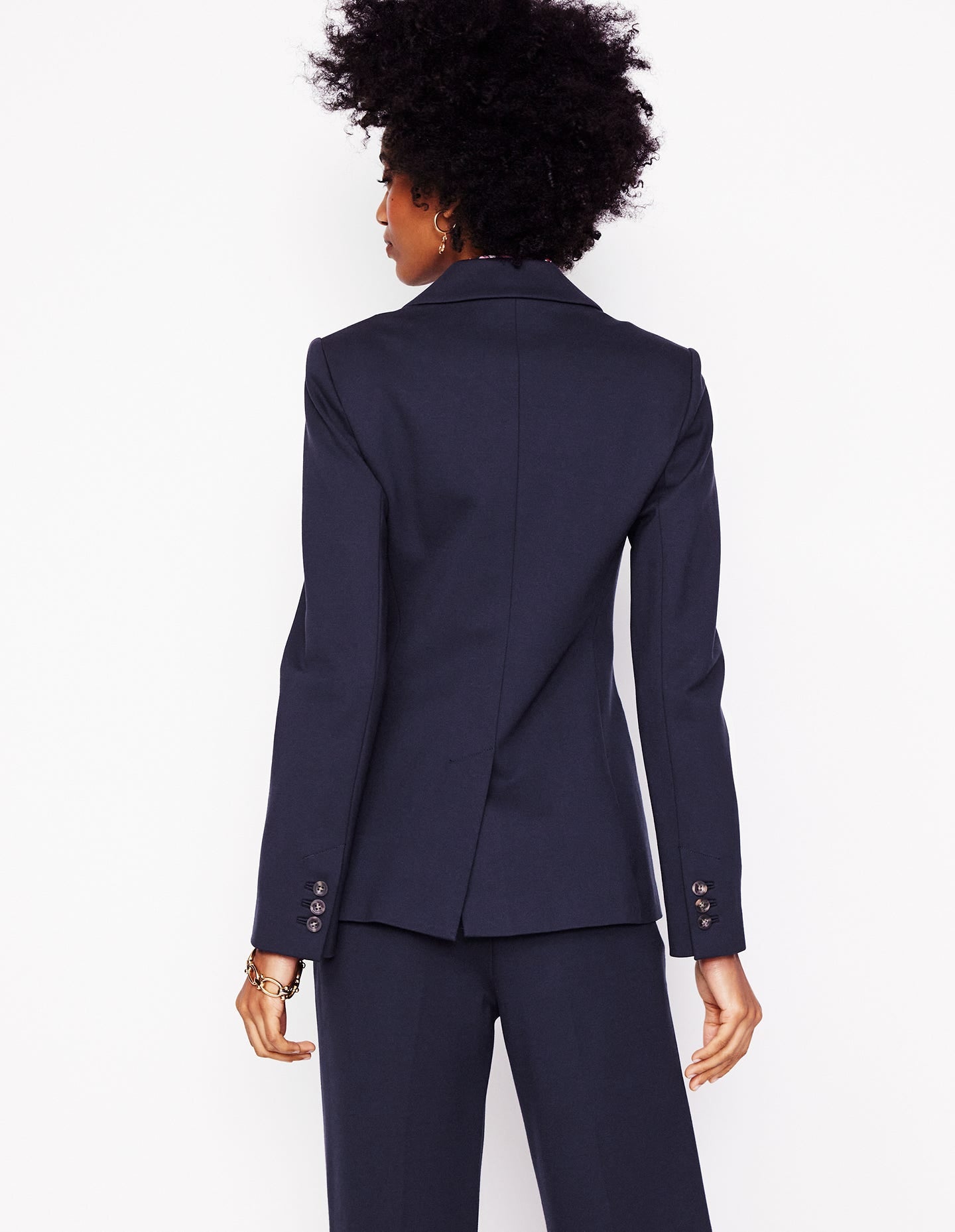 Marylebone Ponte Blazer-Navy-2