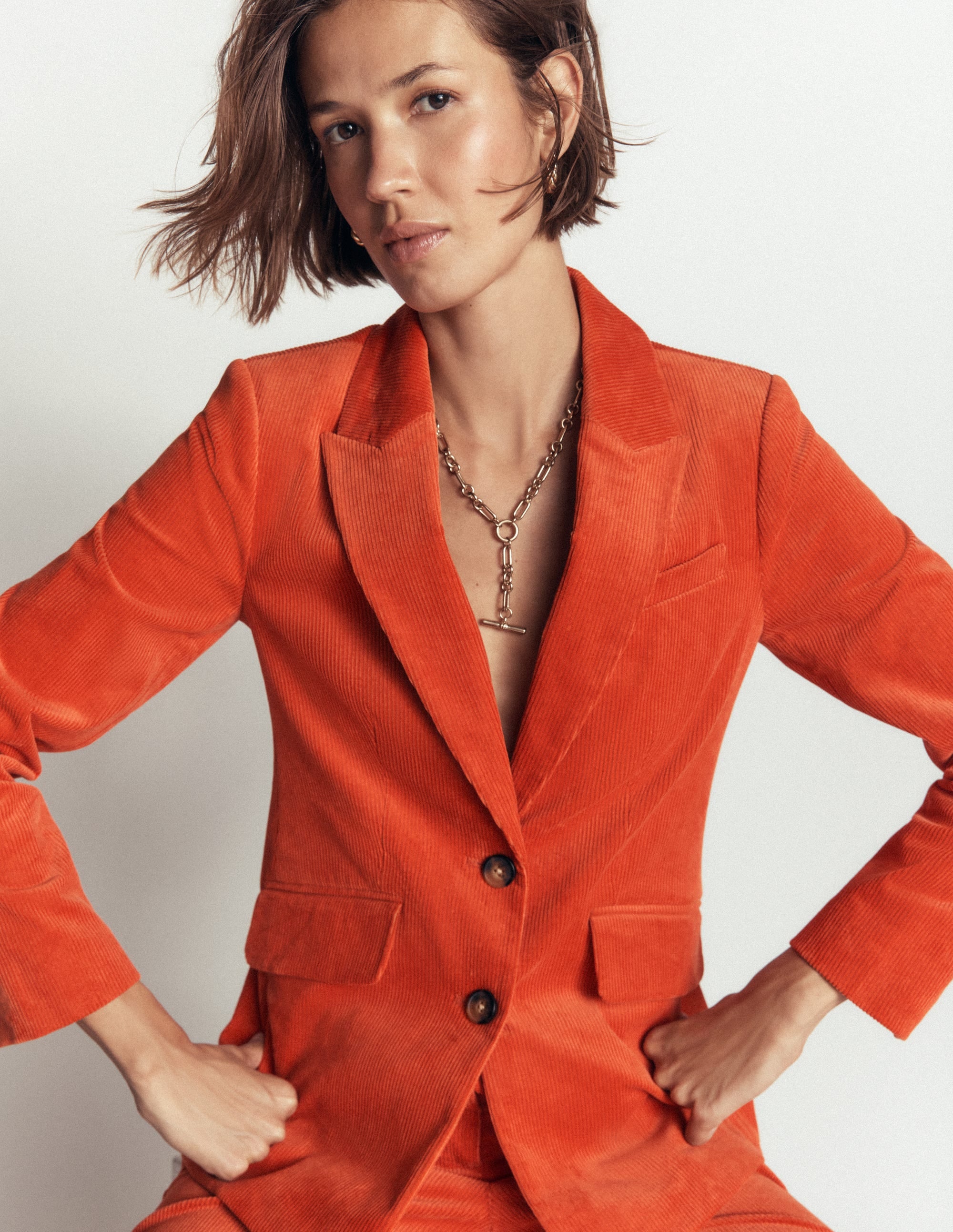 Stamford Cord Blazer-Spiced Ginger - Image 9