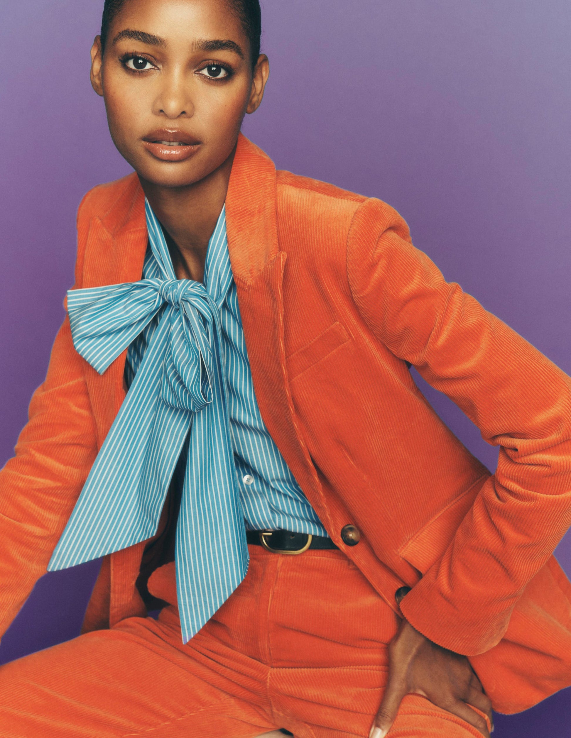 Stamford Cord Blazer-Spiced Ginger-1