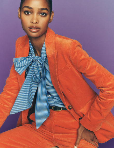 Stamford Cord Blazer-Spiced Ginger