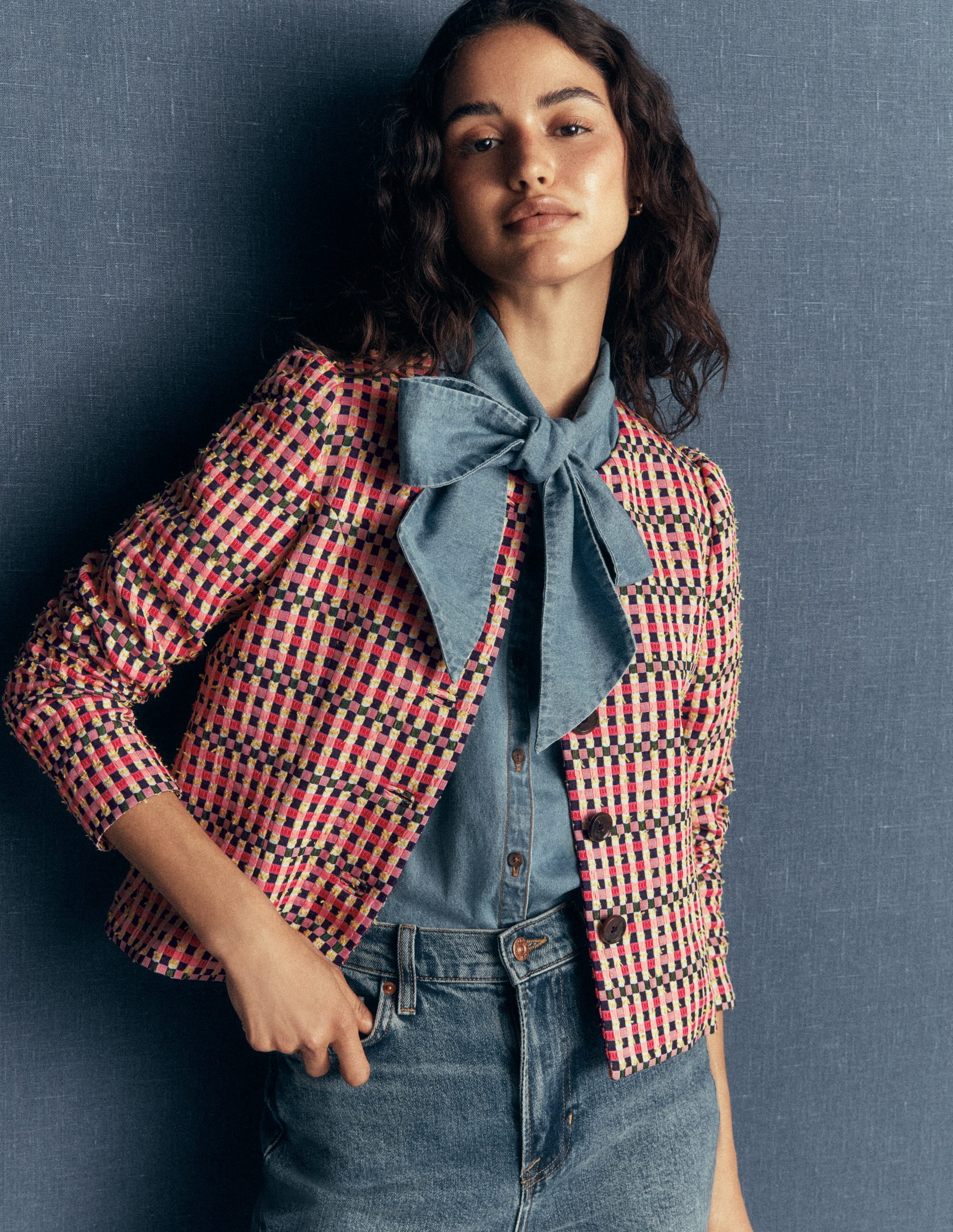 Salisbury Puff Sleeve Jacket-Multi - Image 1