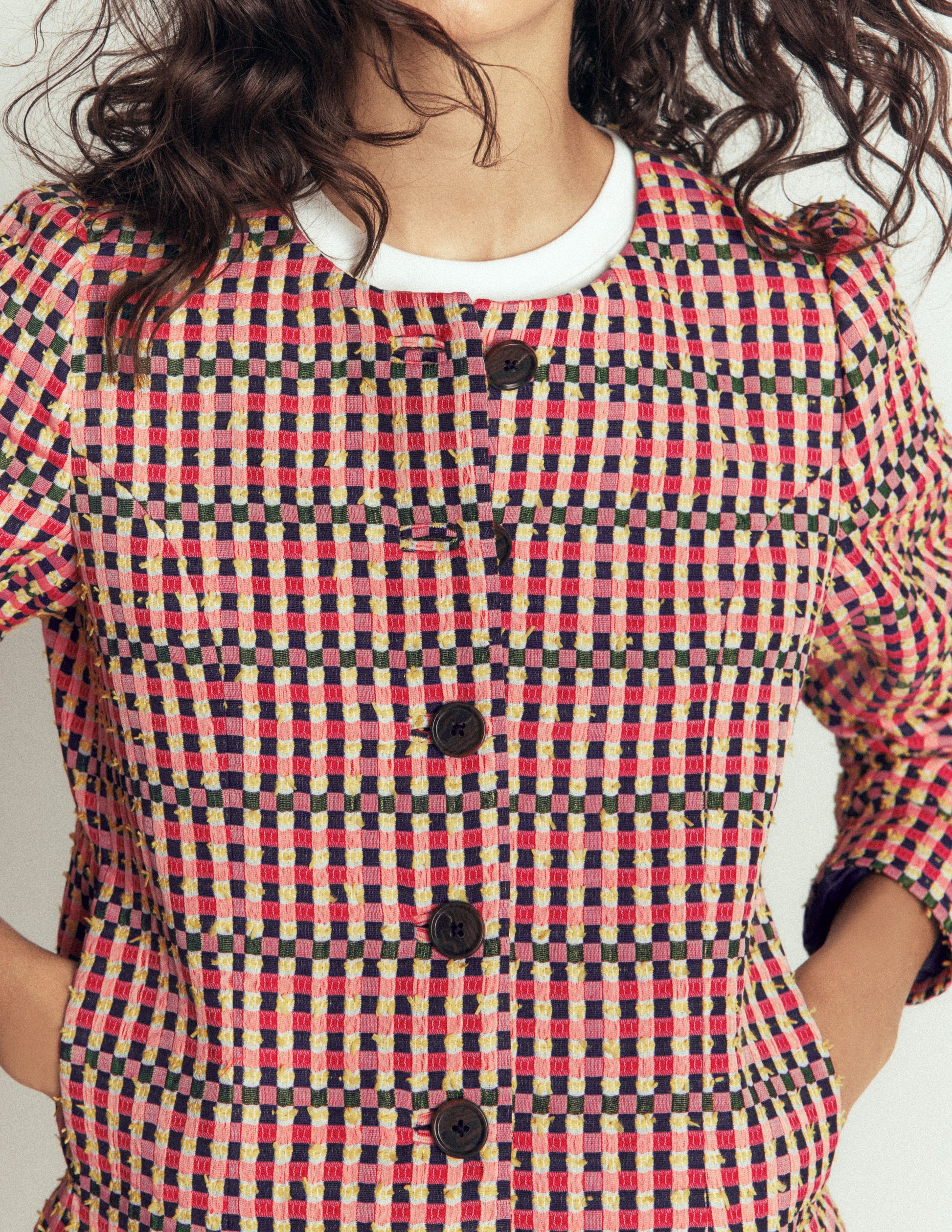 Salisbury Puff Sleeve Jacket-Multi-2