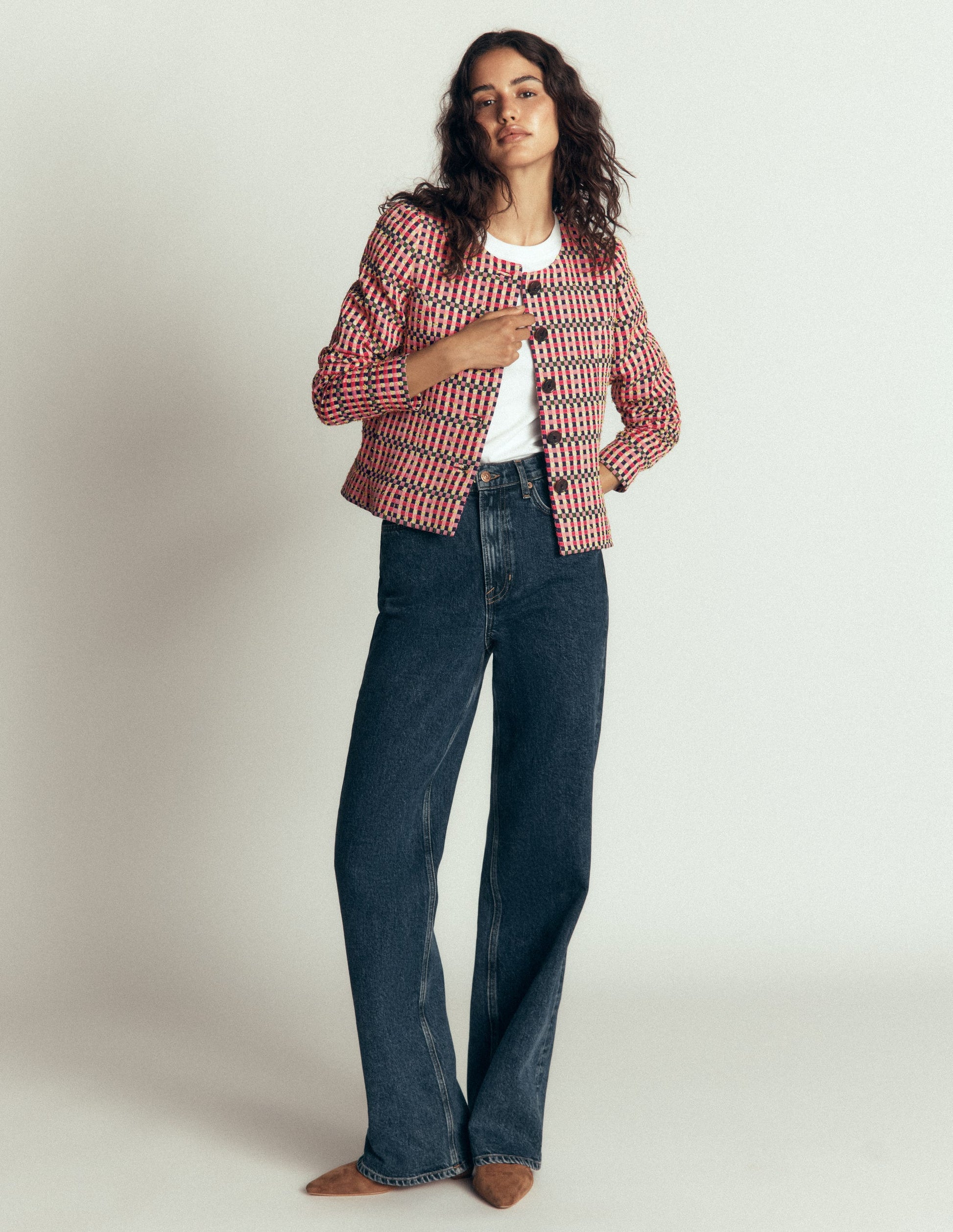 Salisbury Puff Sleeve Jacket-Multi-4