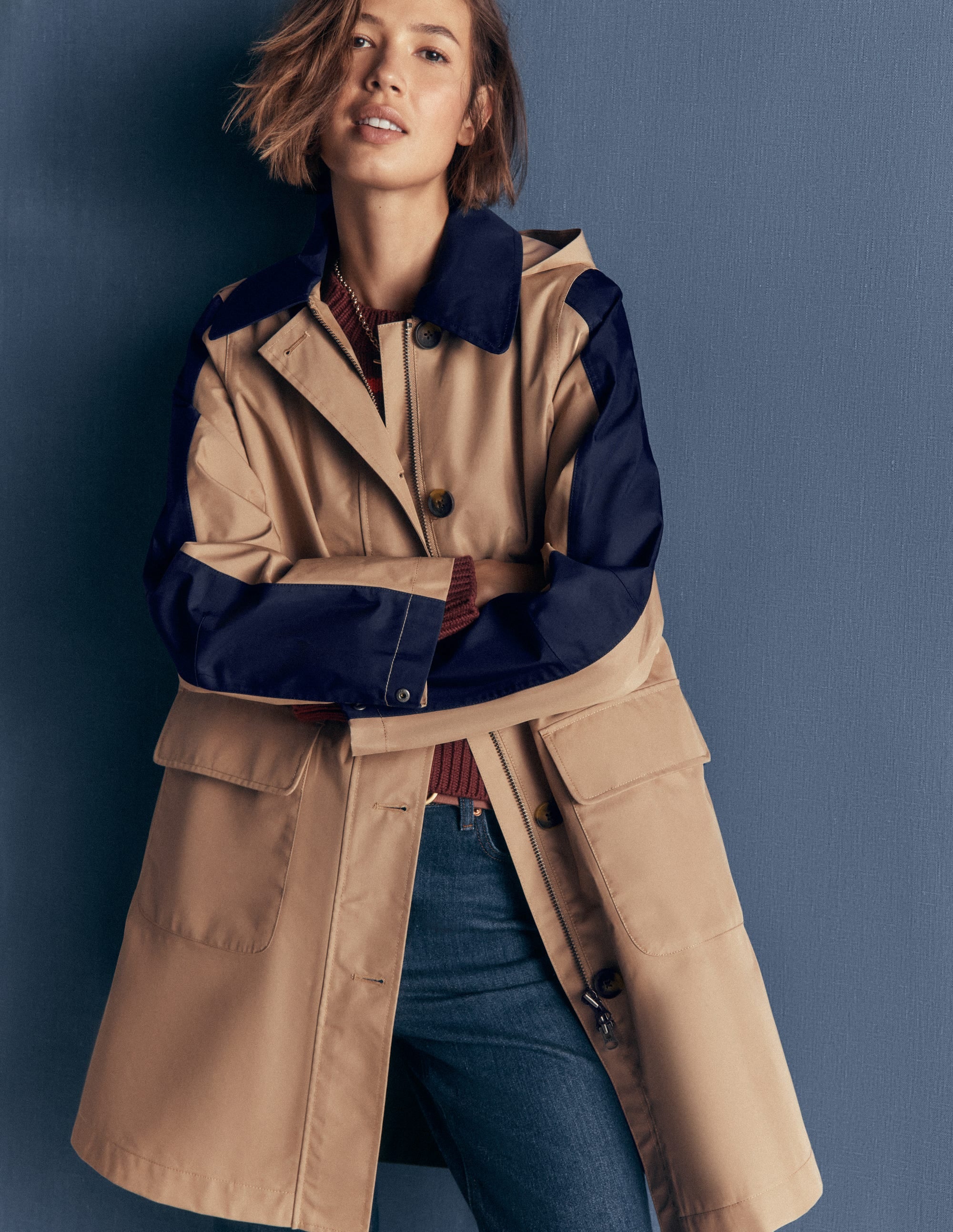 Colour block Raincoat-Amphora - Image 1