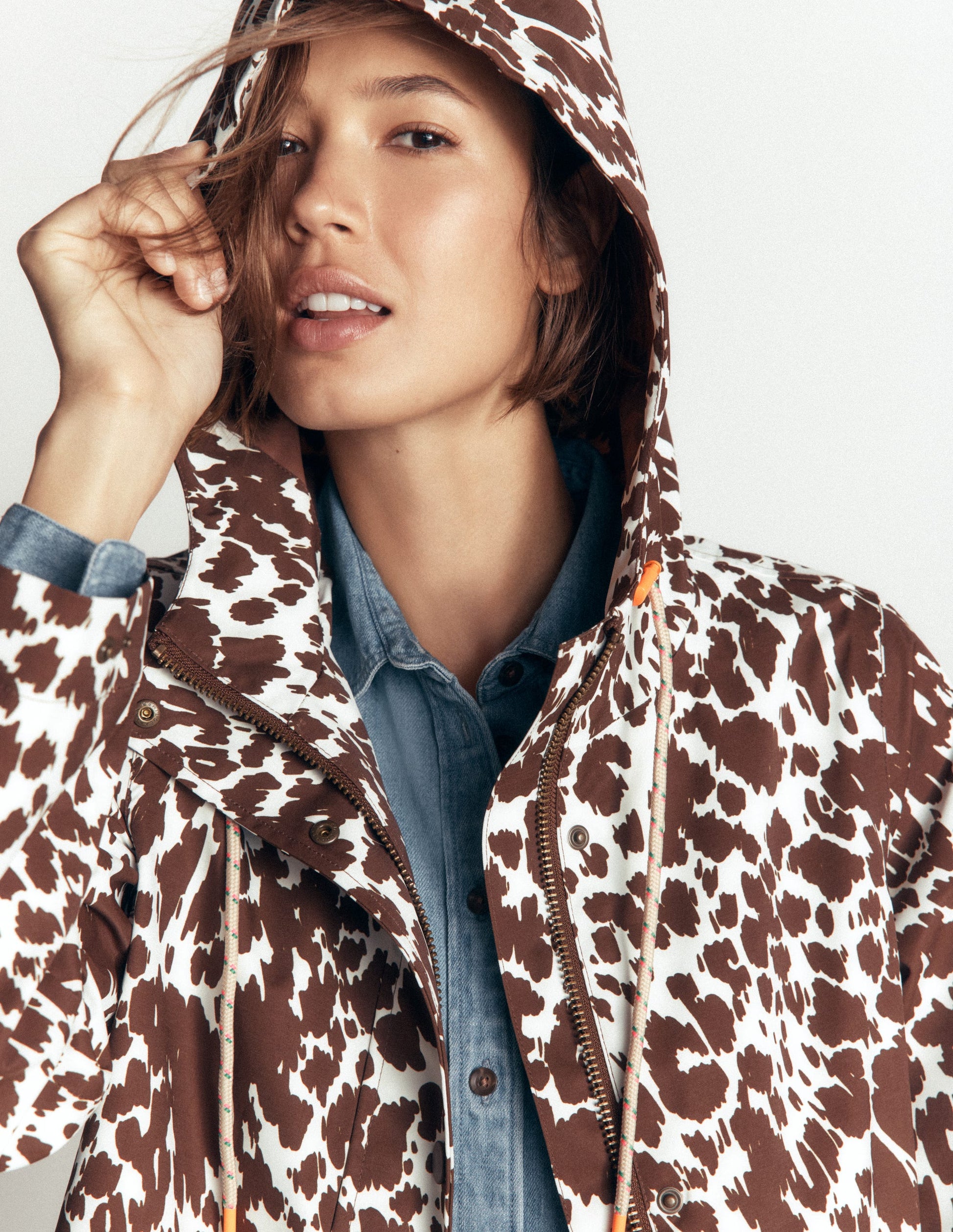 Longline Raincoat-Cow Fields-2