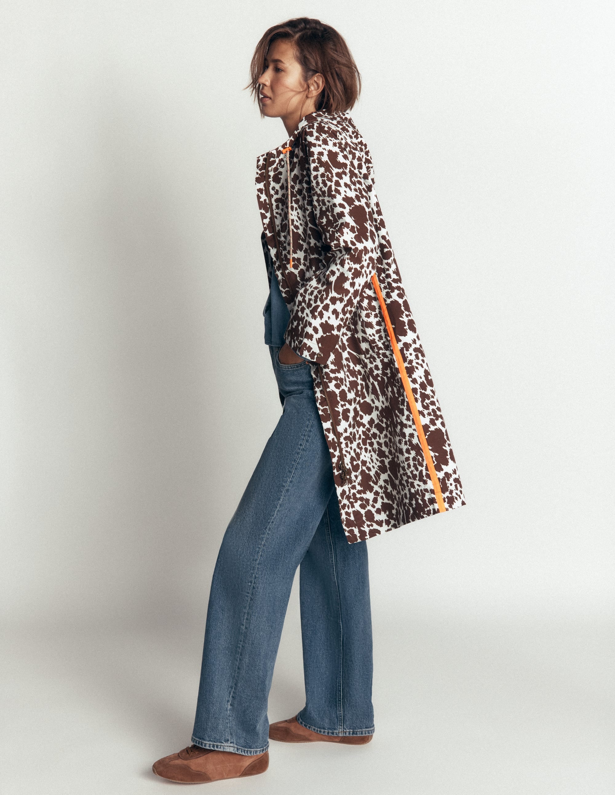 Longline Raincoat-Cow Fields - Image 4
