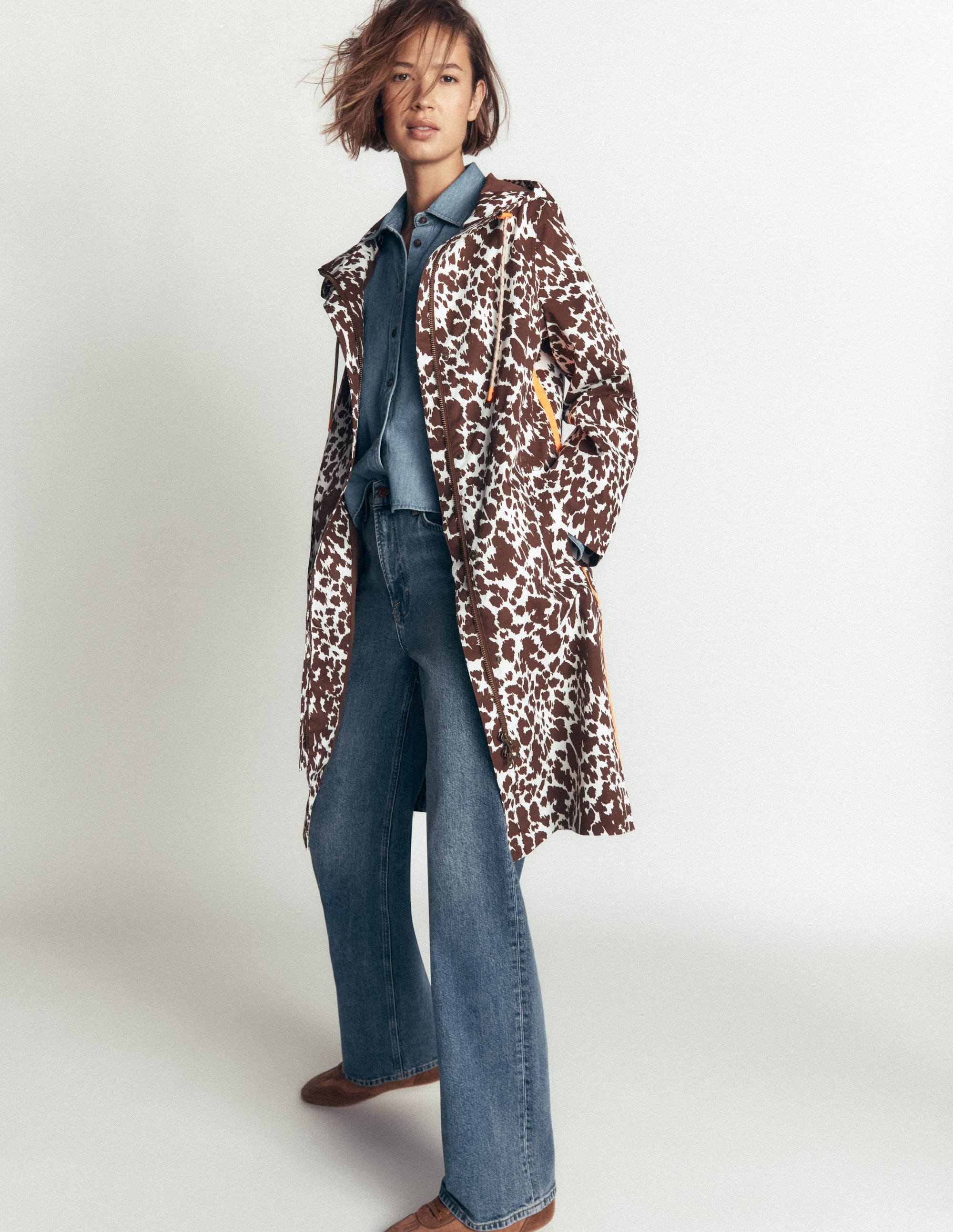 Longline Raincoat-Cow Fields - Image 6