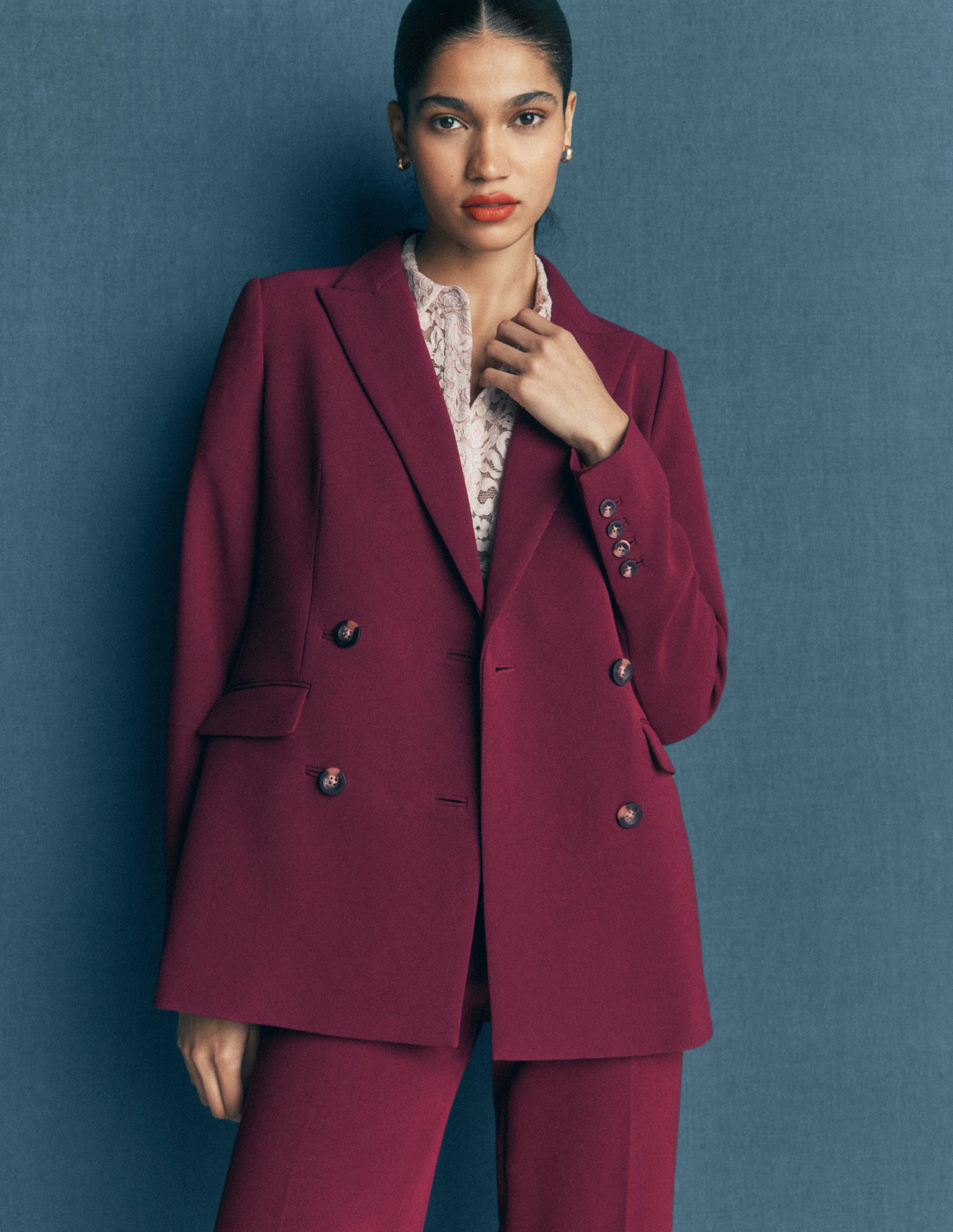 Double Breasted Blazer-Deep Wisteria-5