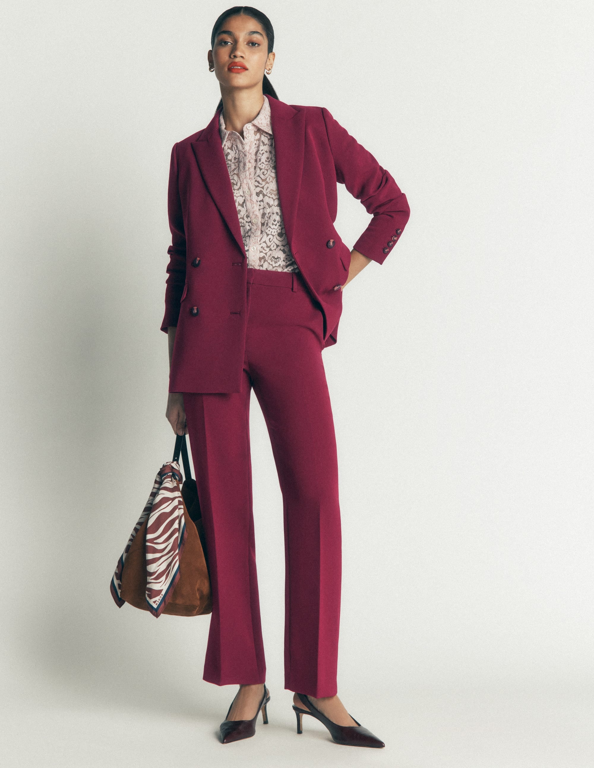 Double Breasted Blazer-Deep Wisteria - Image 5