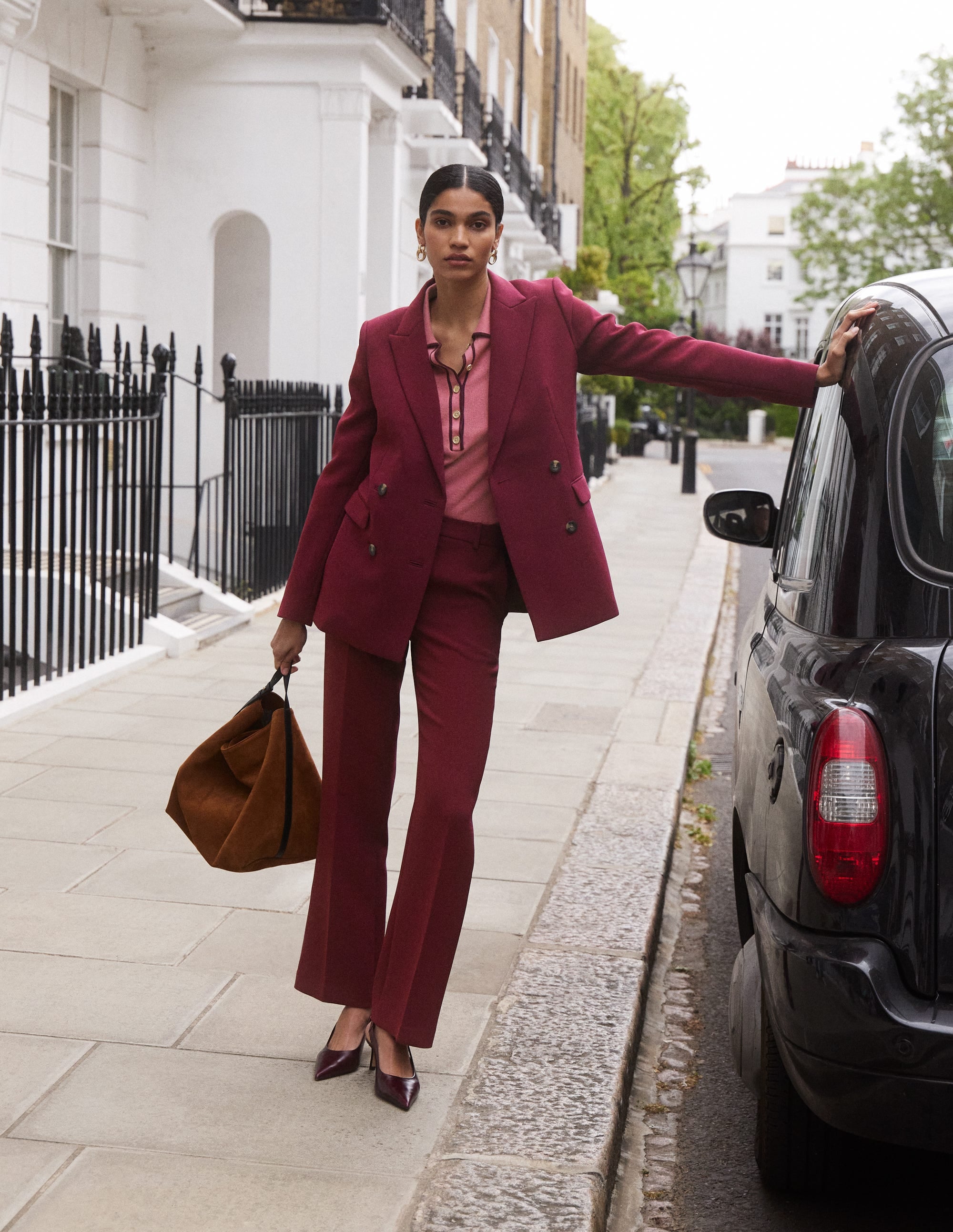 Double Breasted Blazer-Deep Wisteria - Image 1