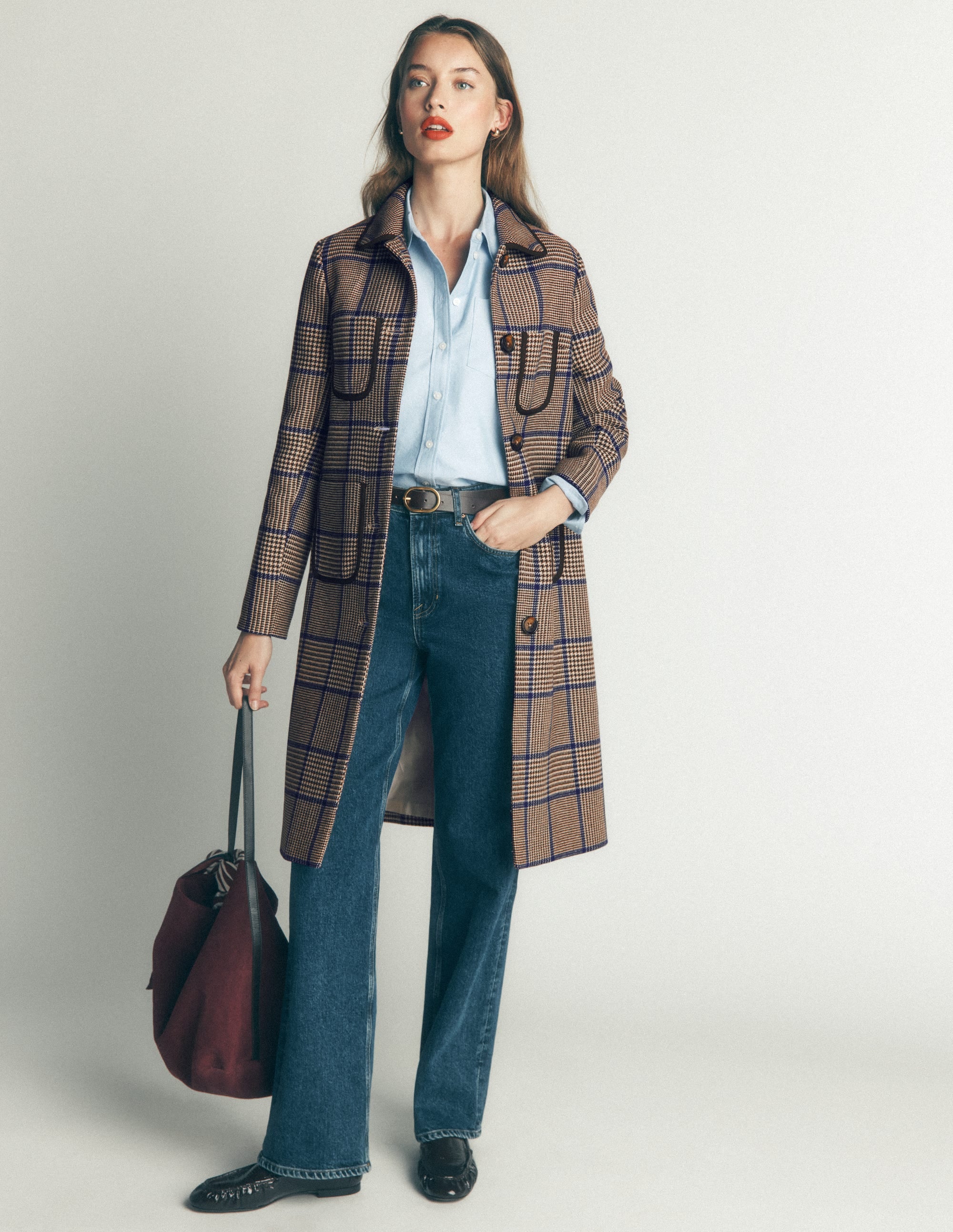 Patch Pocket Wool Blend Coat
