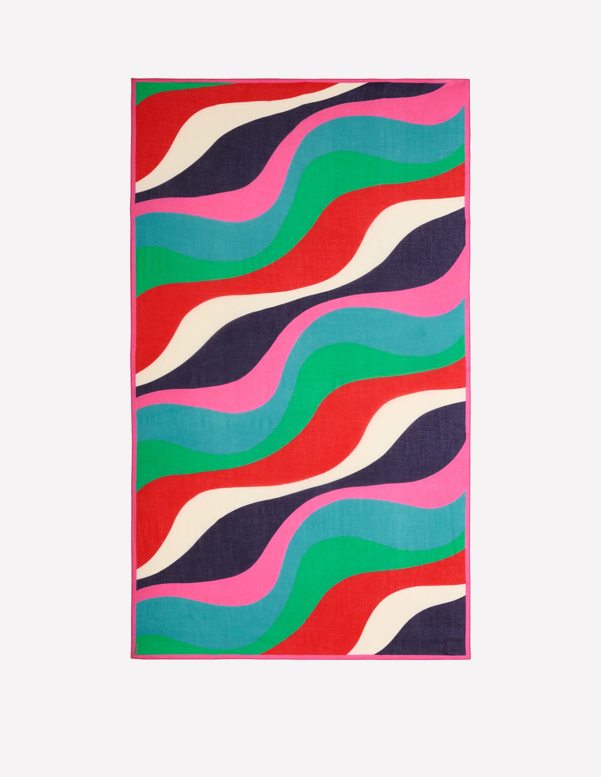 Printed Sarong Scarf-Multi, Rhythmic Wave-3