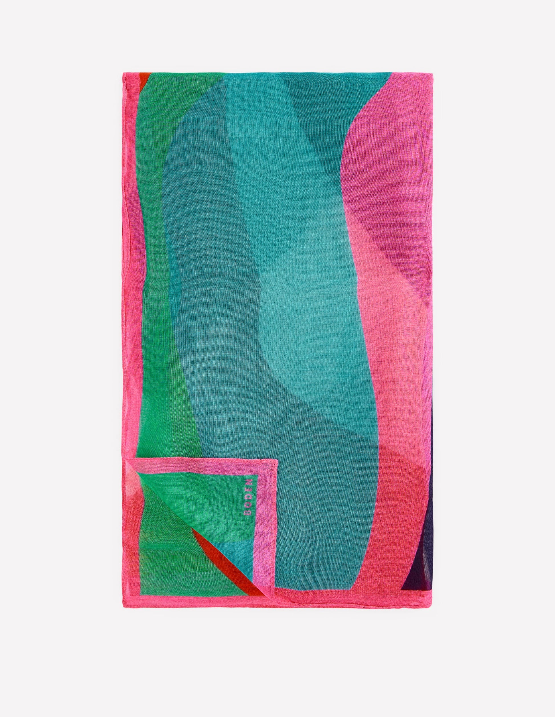 Printed Sarong Scarf-Multi, Rhythmic Wave-4