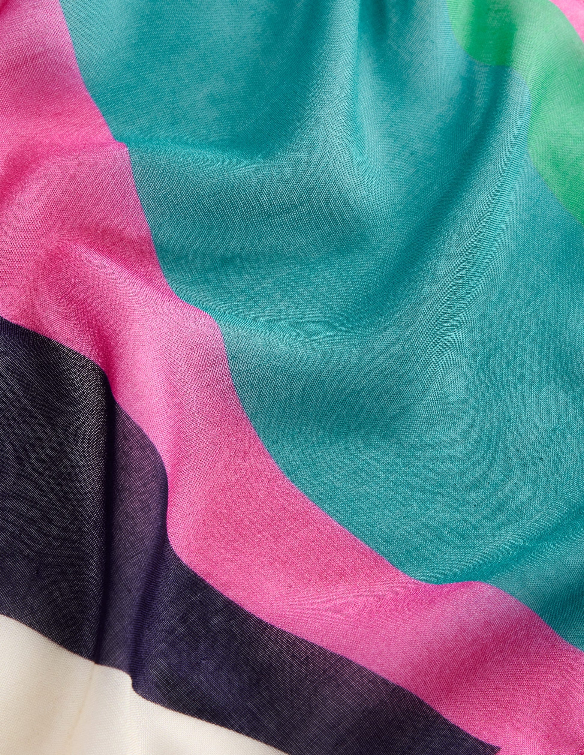 Printed Sarong Scarf-Multi, Rhythmic Wave-5