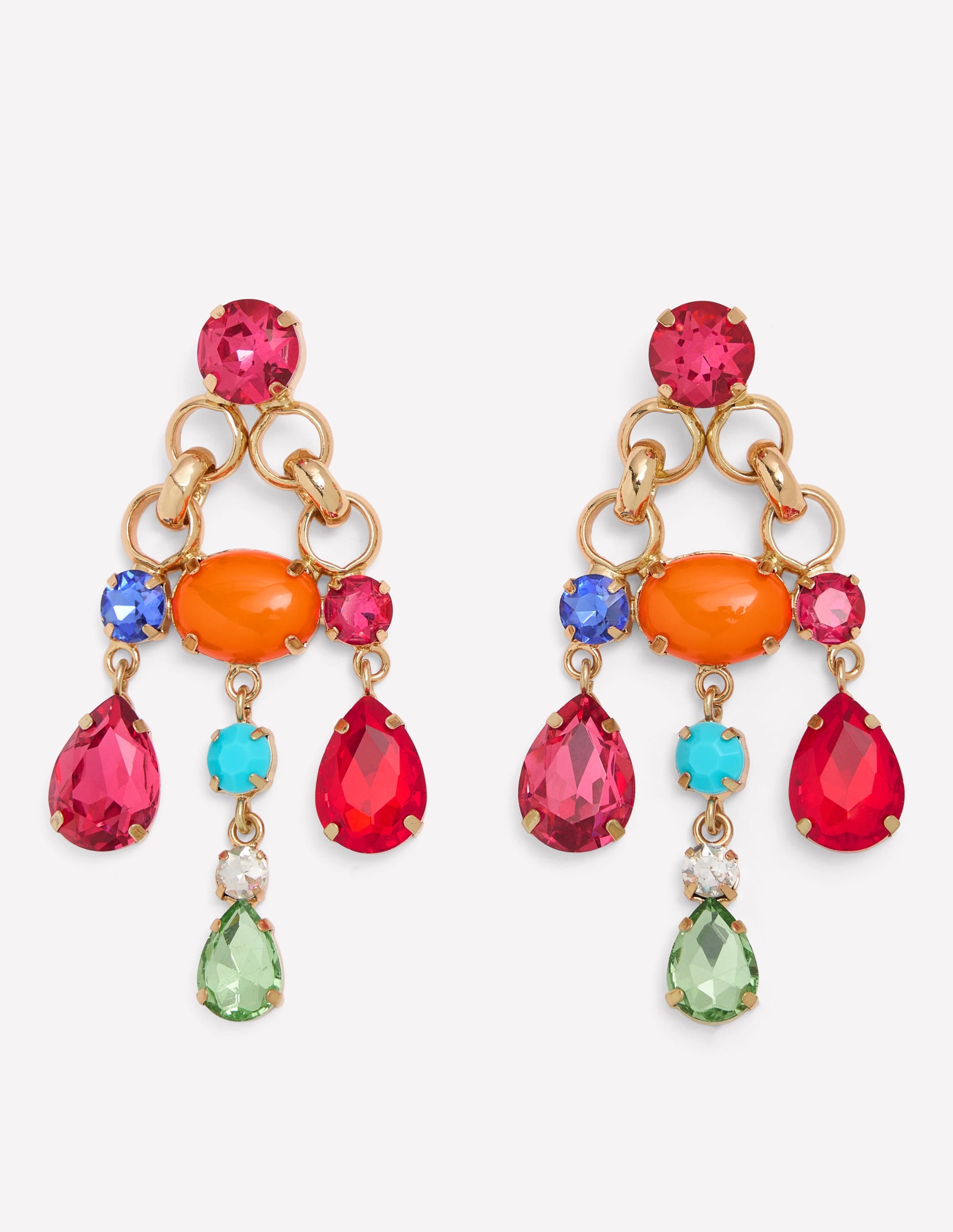 Mega Jewel Earrings-Multi - Image 1