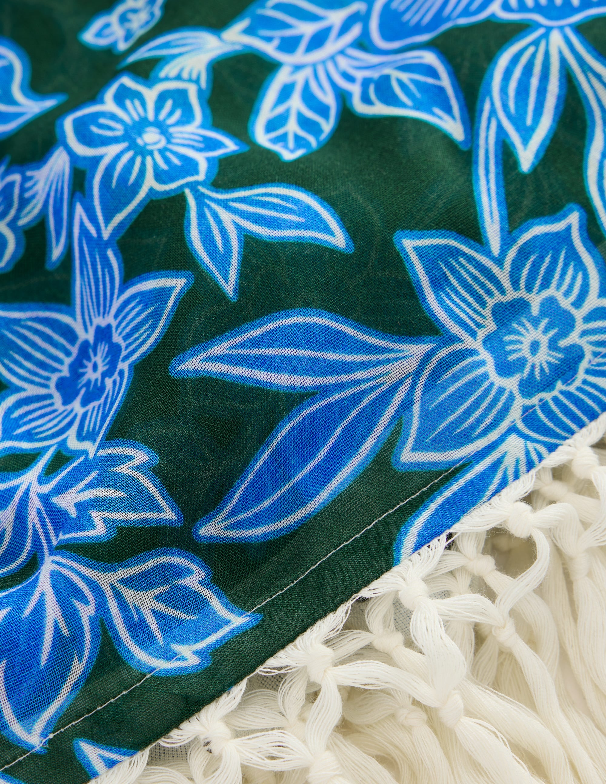 Tassel Sarong-Dark Green, Tigers Paradise - Image 3