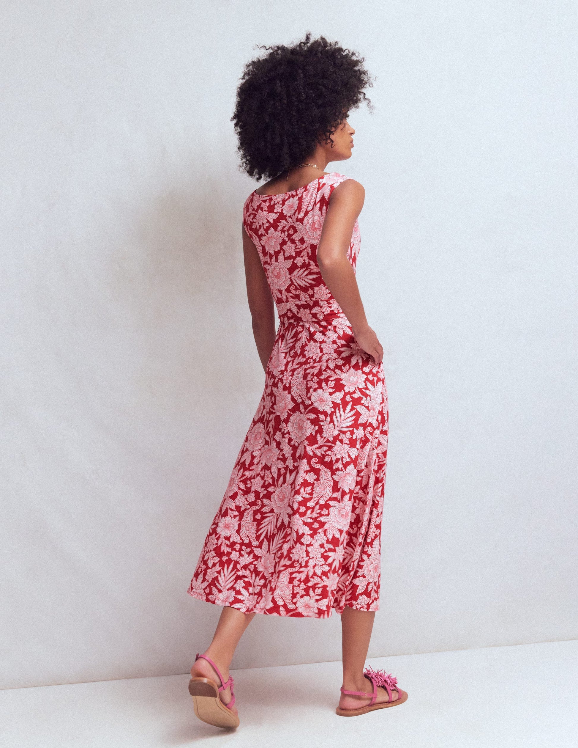 Boden Women's Tamsin Jersey Midi Dress in Red