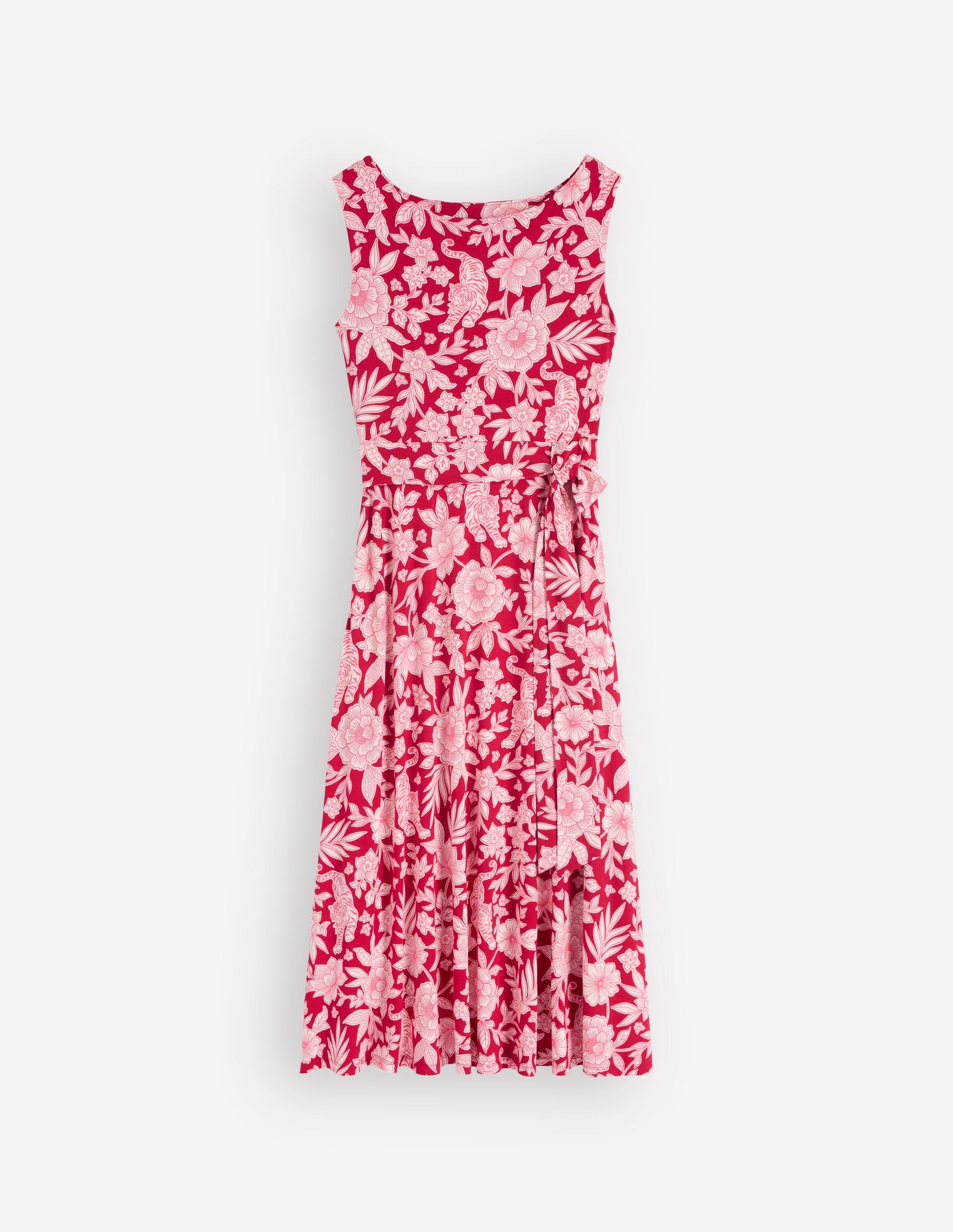 Tamsin Jersey Midi Dress-Spicy Red, Tigers Paradise