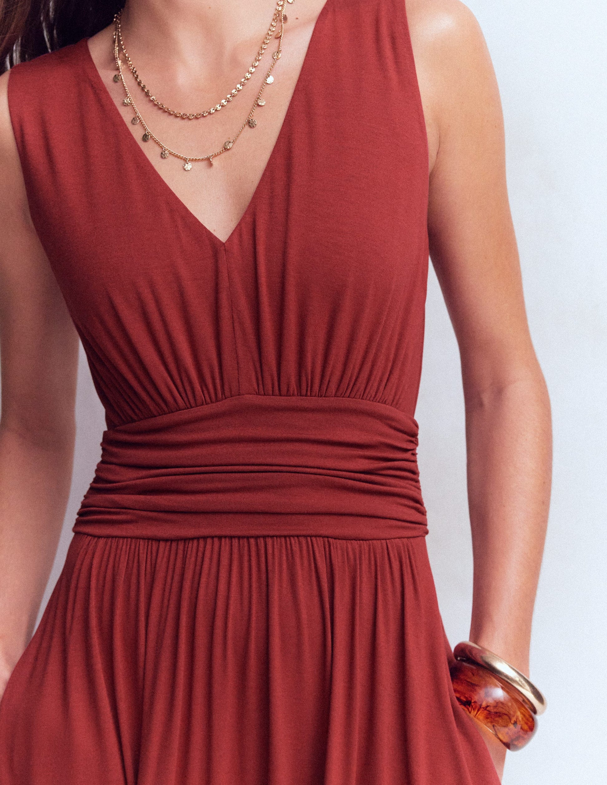 Elodie Jersey Maxi Dress-Rich Chestnut | Boden USA Elodie Jersey Maxi Dress-Rich Chestnut | Boden USA