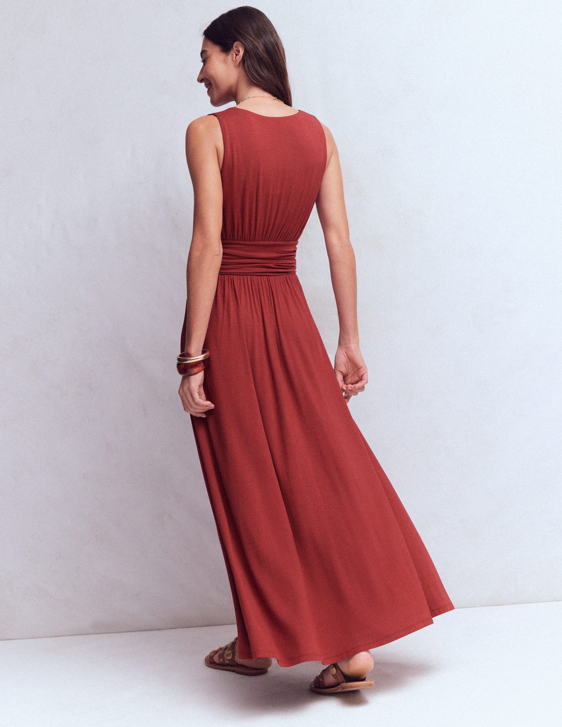 Elodie Jersey Maxi Dress-Rich Chestnut-4