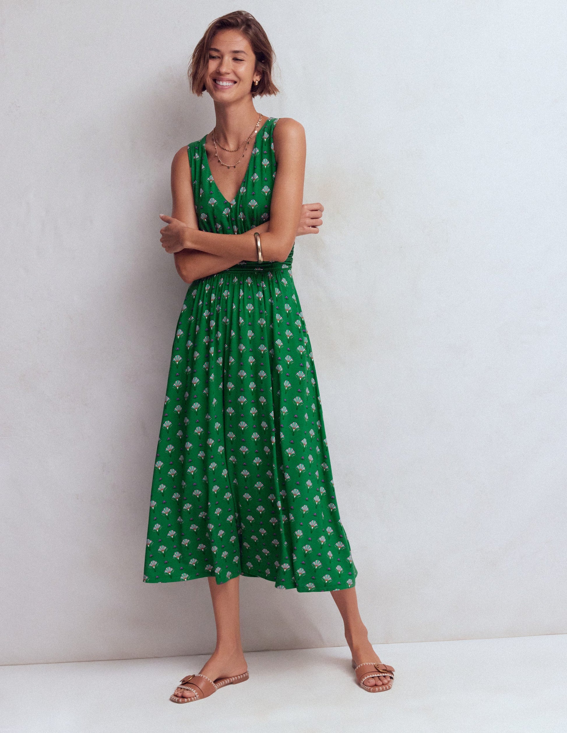 Elodie Jersey Maxi Dress-Green, Ornamental Floweret | Boden USA Elodie Jersey Maxi Dress-Green, Ornamental Floweret | Boden USA