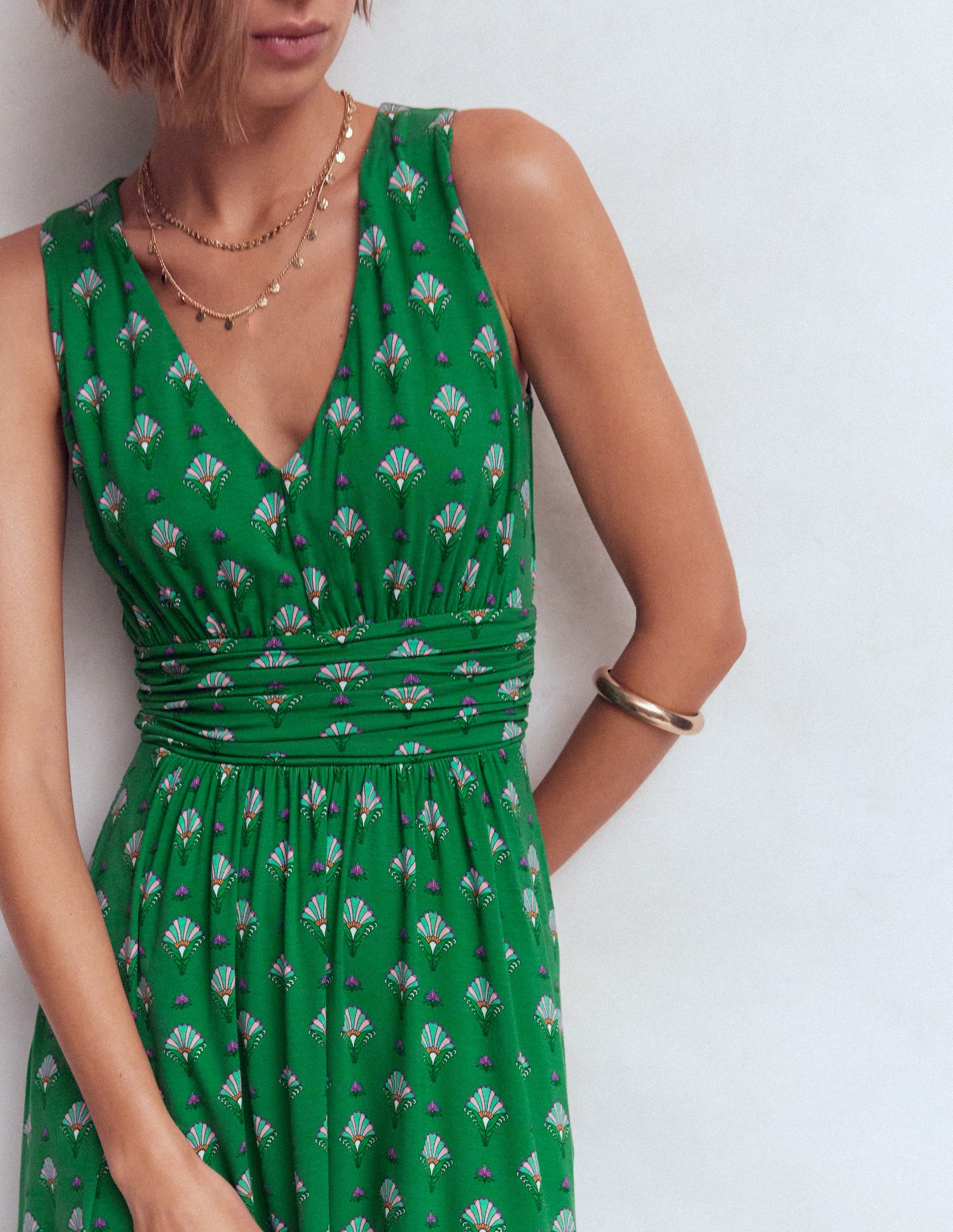 Elodie Jersey Maxi Dress-Green, Ornamental Floweret | Boden USA Elodie Jersey Maxi Dress-Green, Ornamental Floweret | Boden USA
