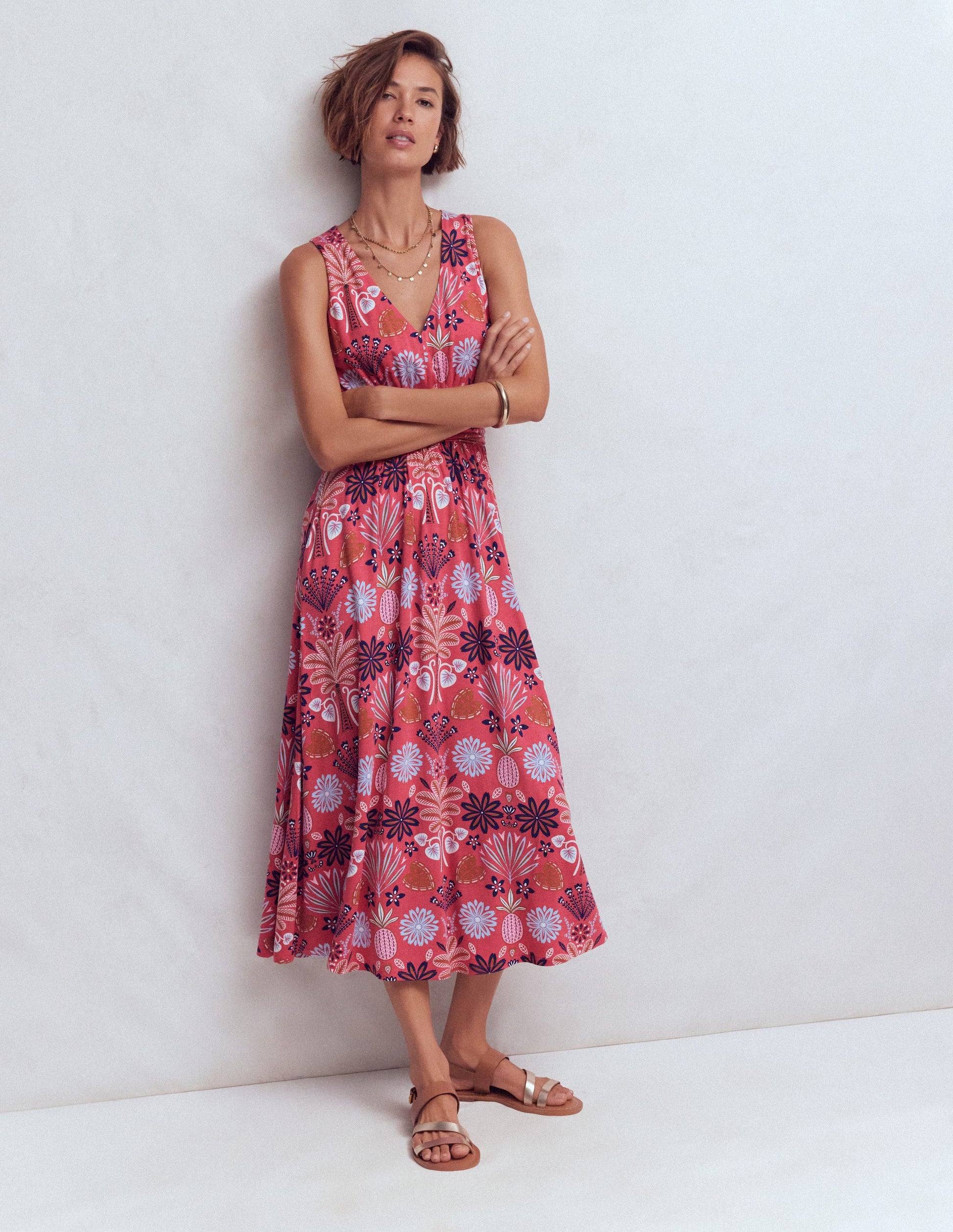 elodie floral maxi dress Clothing : Maxi Dresses : 'Elodie' Pink Floral Draped Maxi Dress